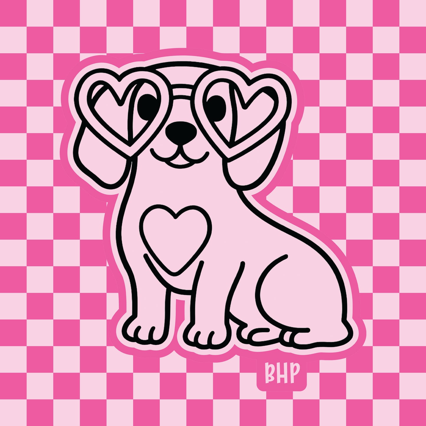 Dachshund with heart glasses silicone freshie mold