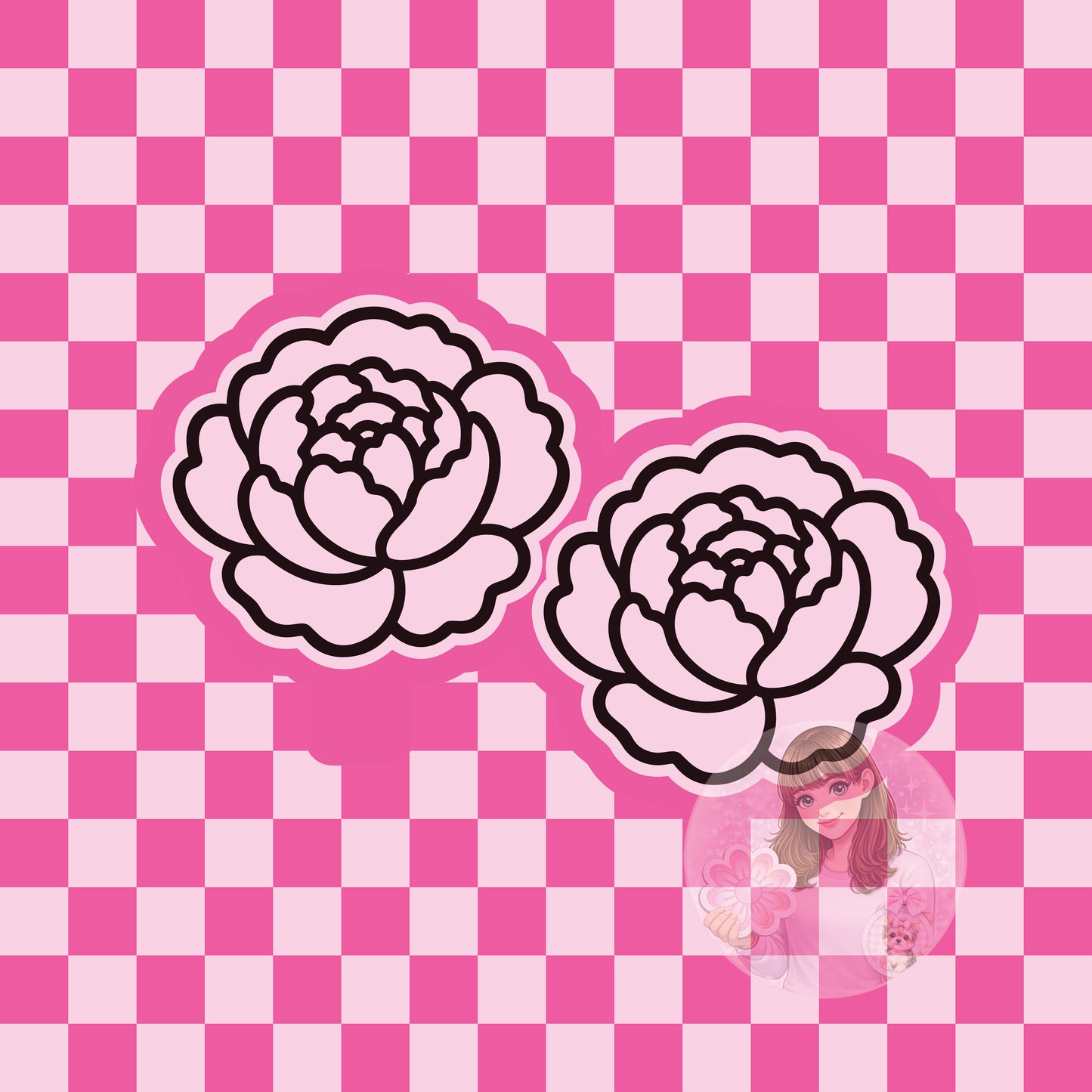Peony vent clip silicone freshie mold