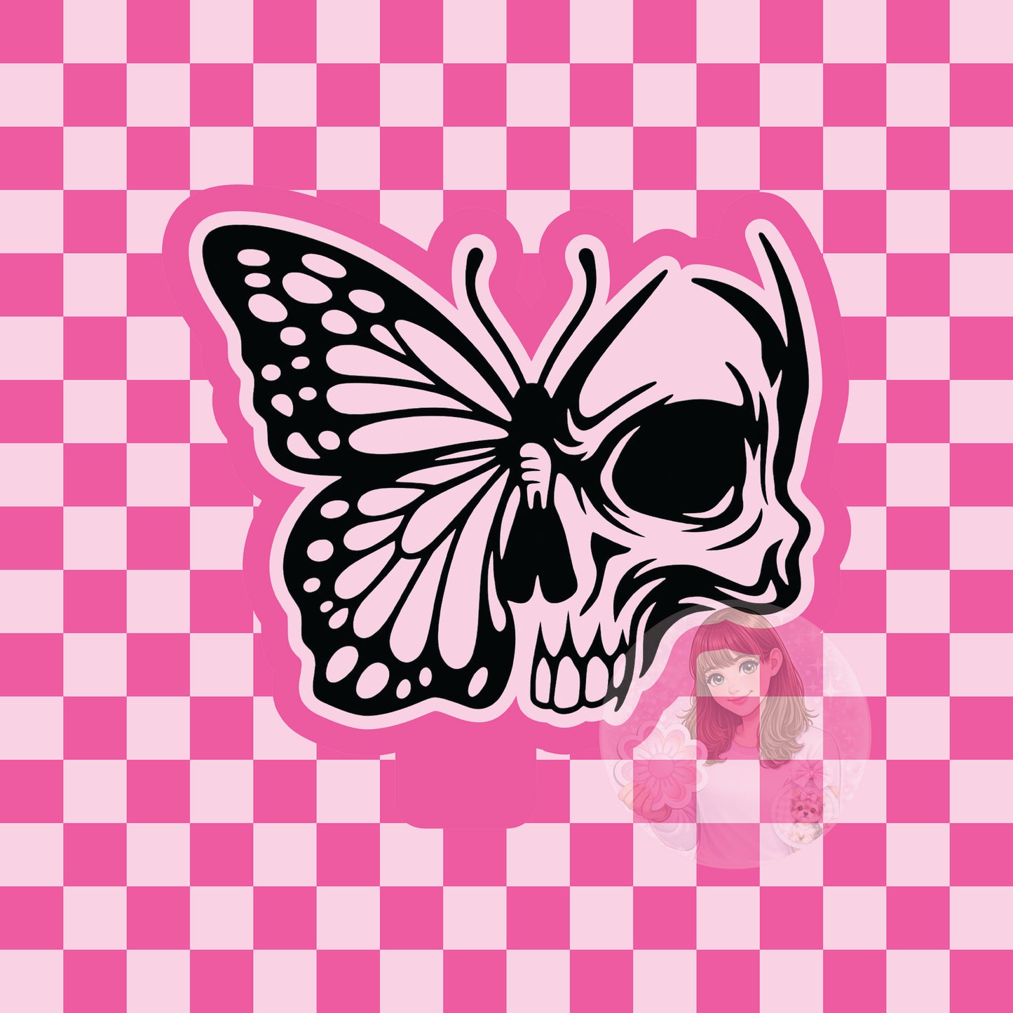 Skull butterfly silicone freshie mold