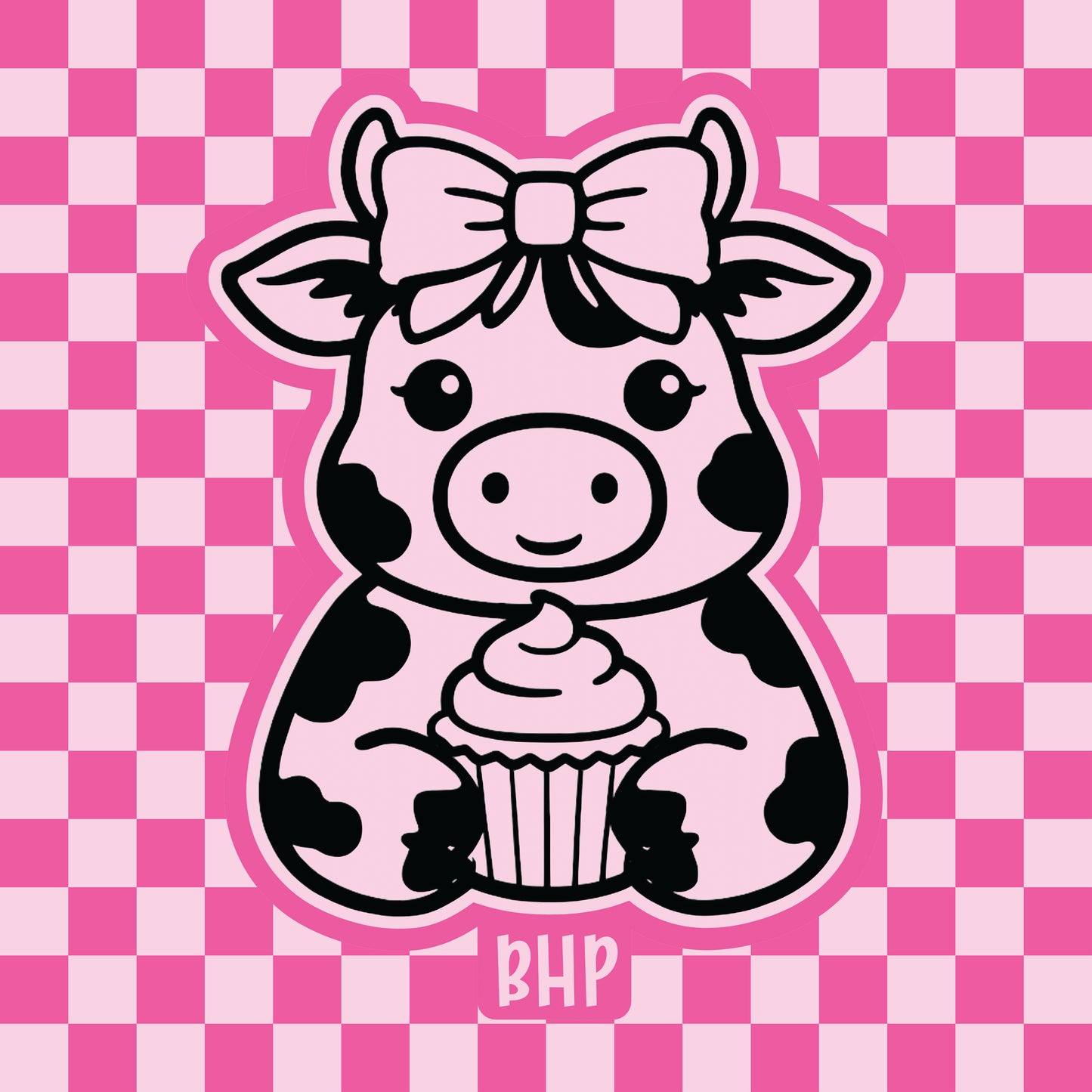 Cow with cupcake silicone freshie mold