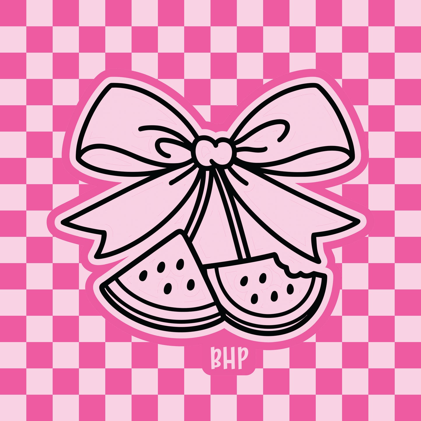 Watermelon bow silicone freshie mold