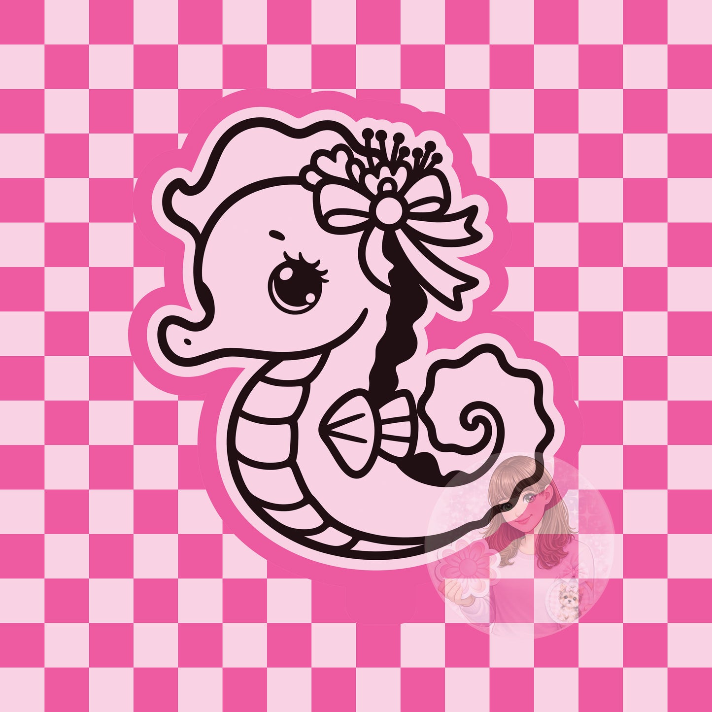 Seahorse girl silicone freshie mold