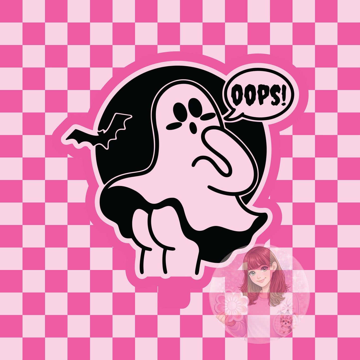 Oops ghost silicone freshie mold