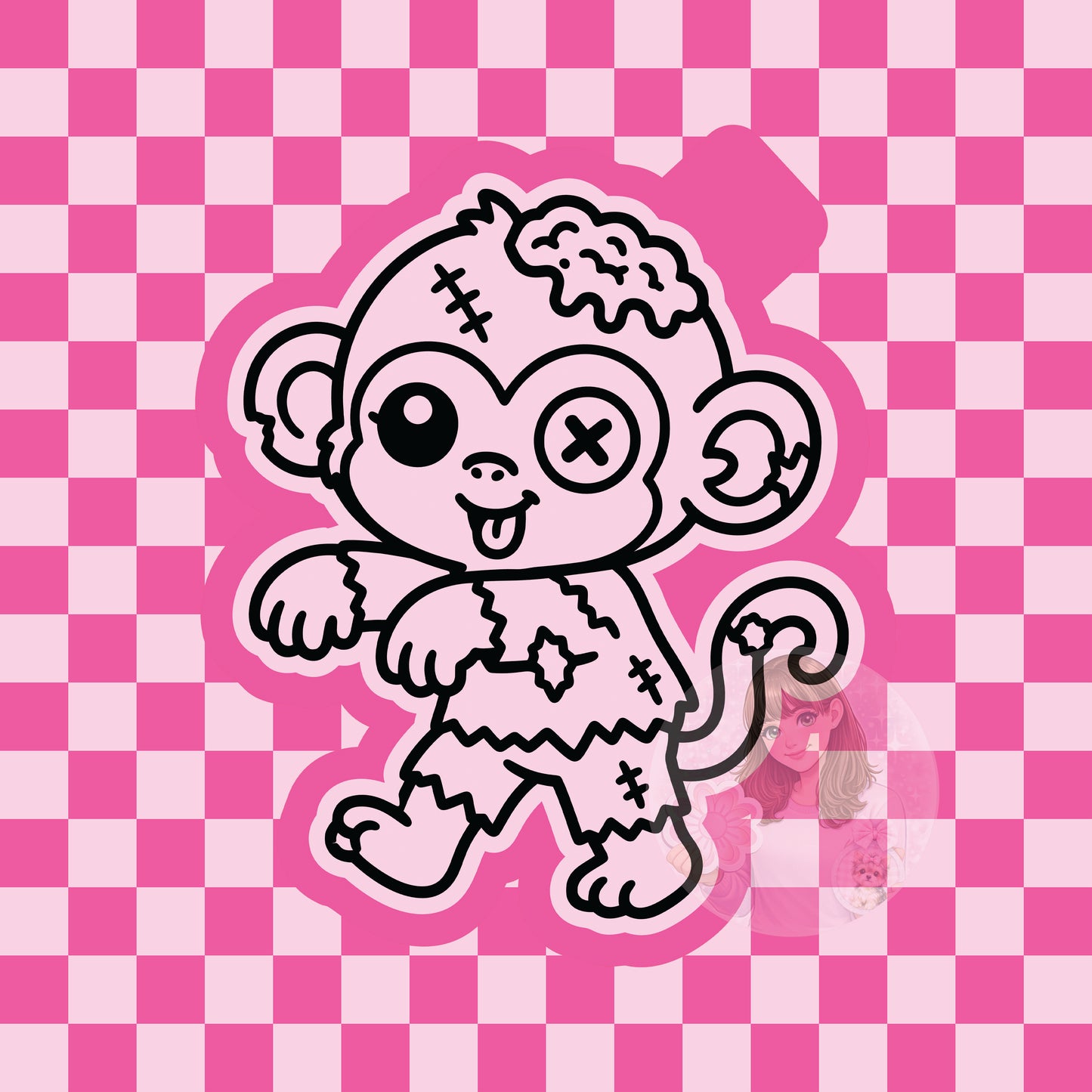 Monkey zombie silicone freshie mold