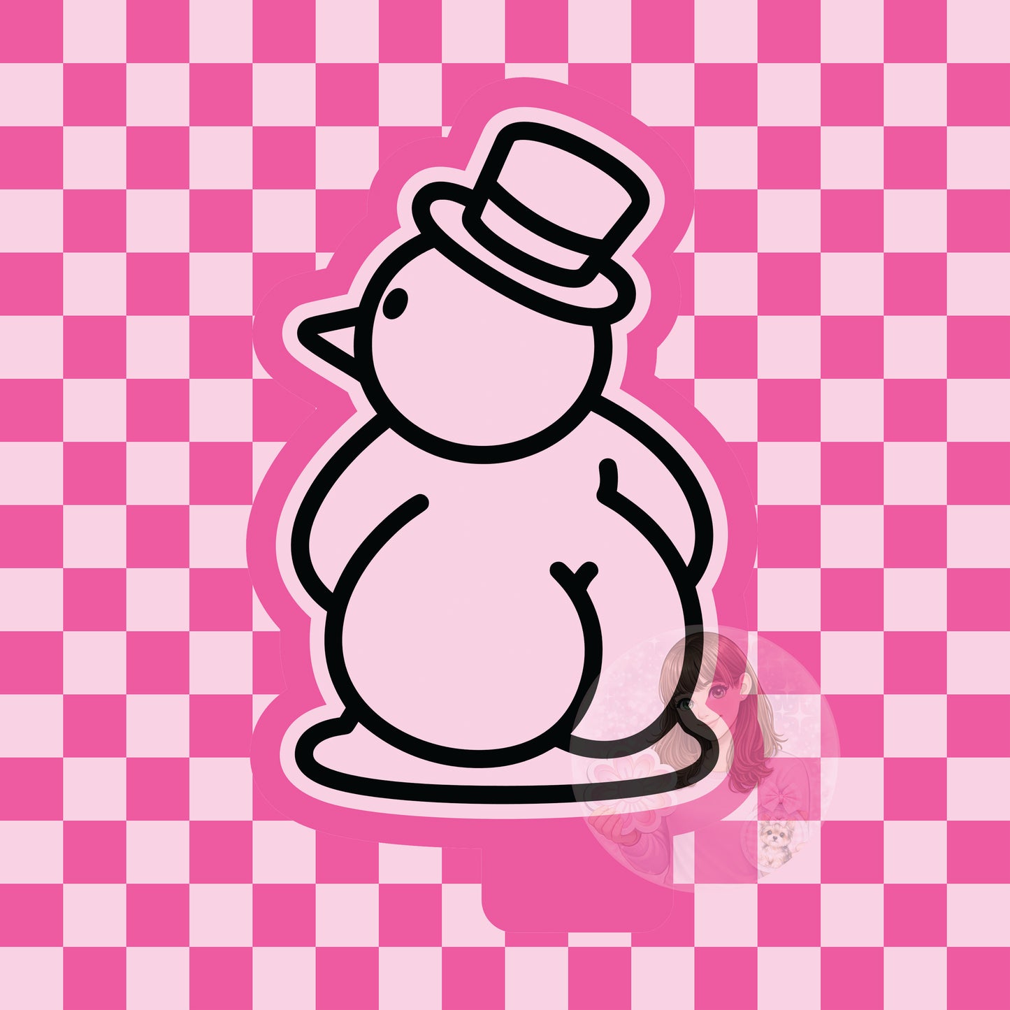 Snowman butt silicone freshie mold