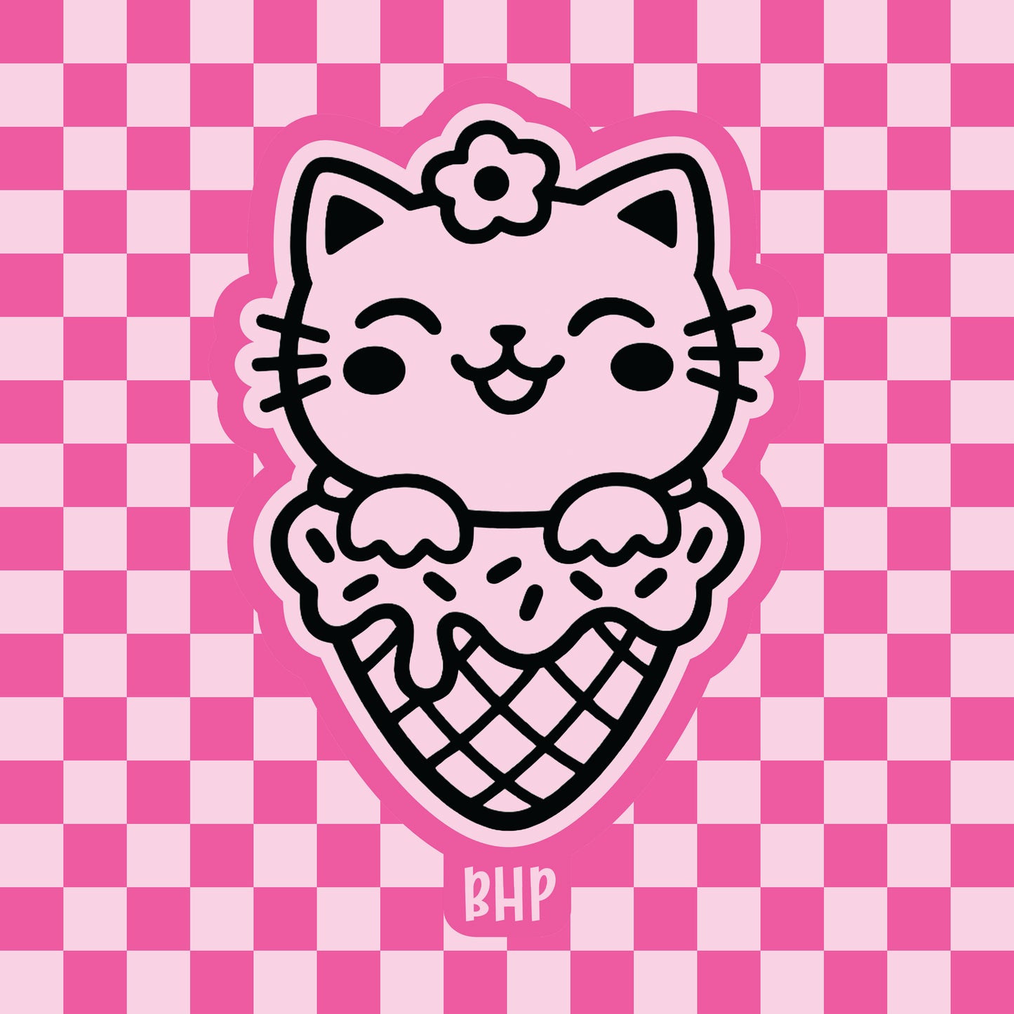 Ice cream cat silicone freshie mold