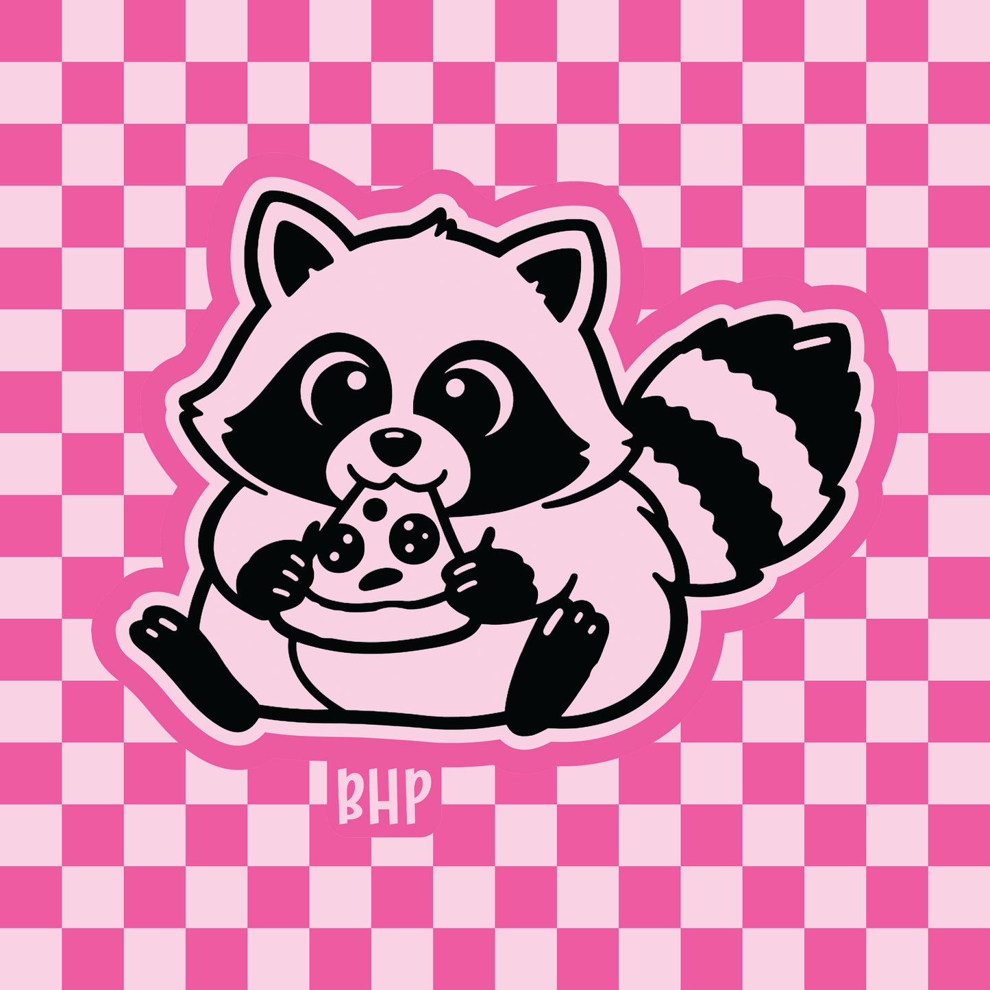 Raccoon eating pizza silicone freshie mold