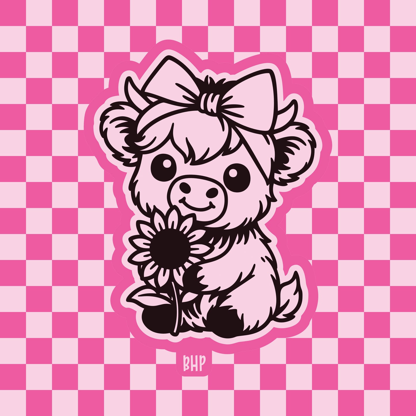 Cow with sunflower silicone freshie mold