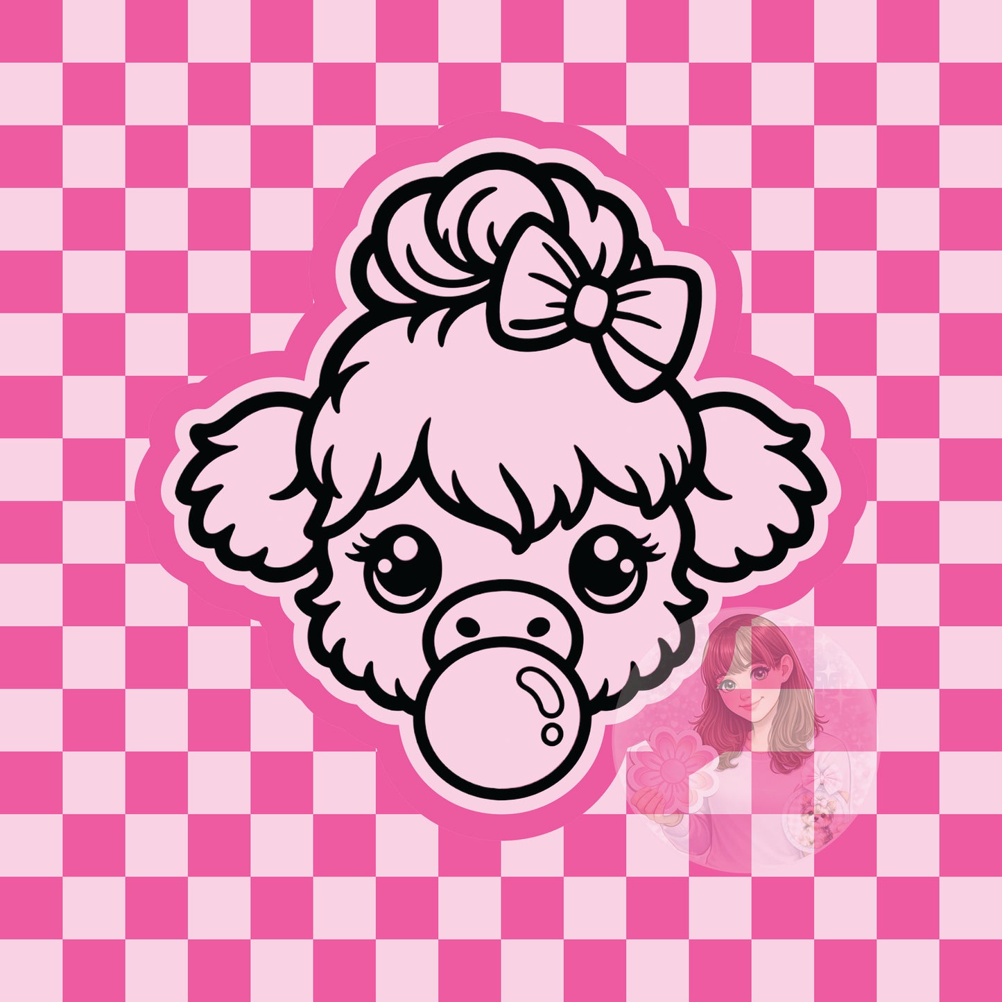 Highland bubblegum with bun silicone freshie mold