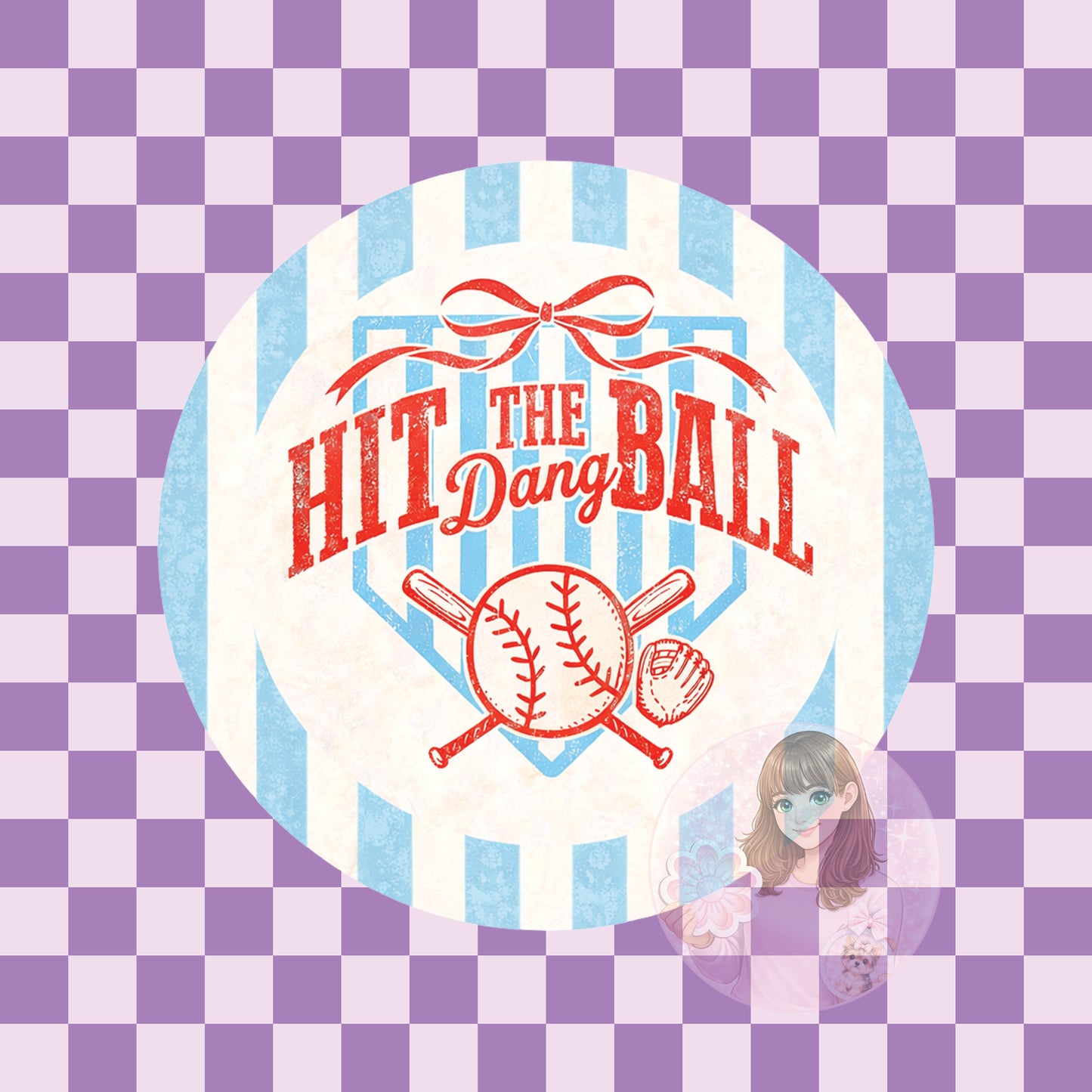 Hit the dang ball baseball - round