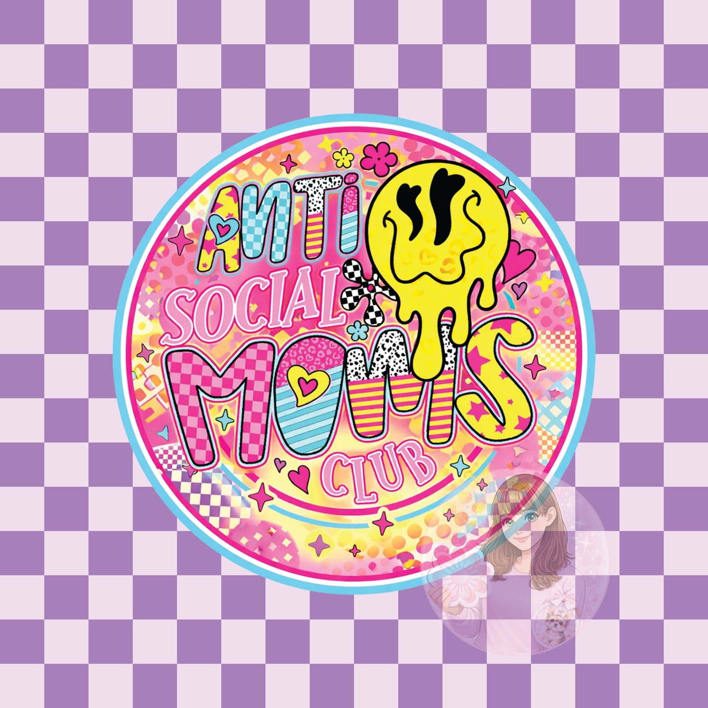 Anti-social mom's club - round