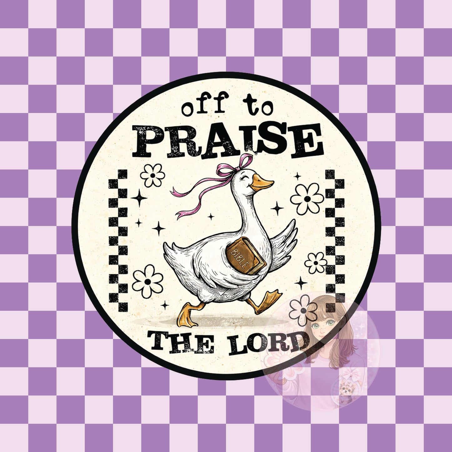 Off to praise the lord goose - round