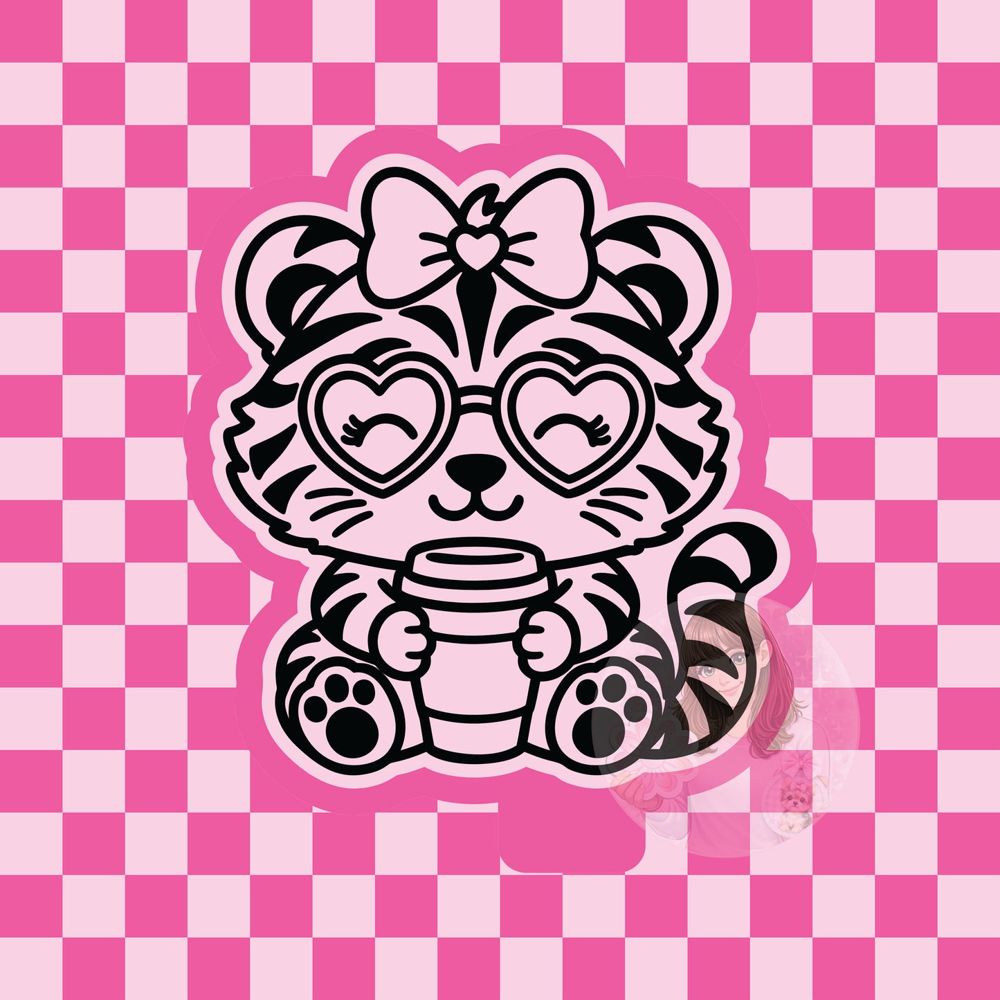 Tiger coffee silicone freshie mold