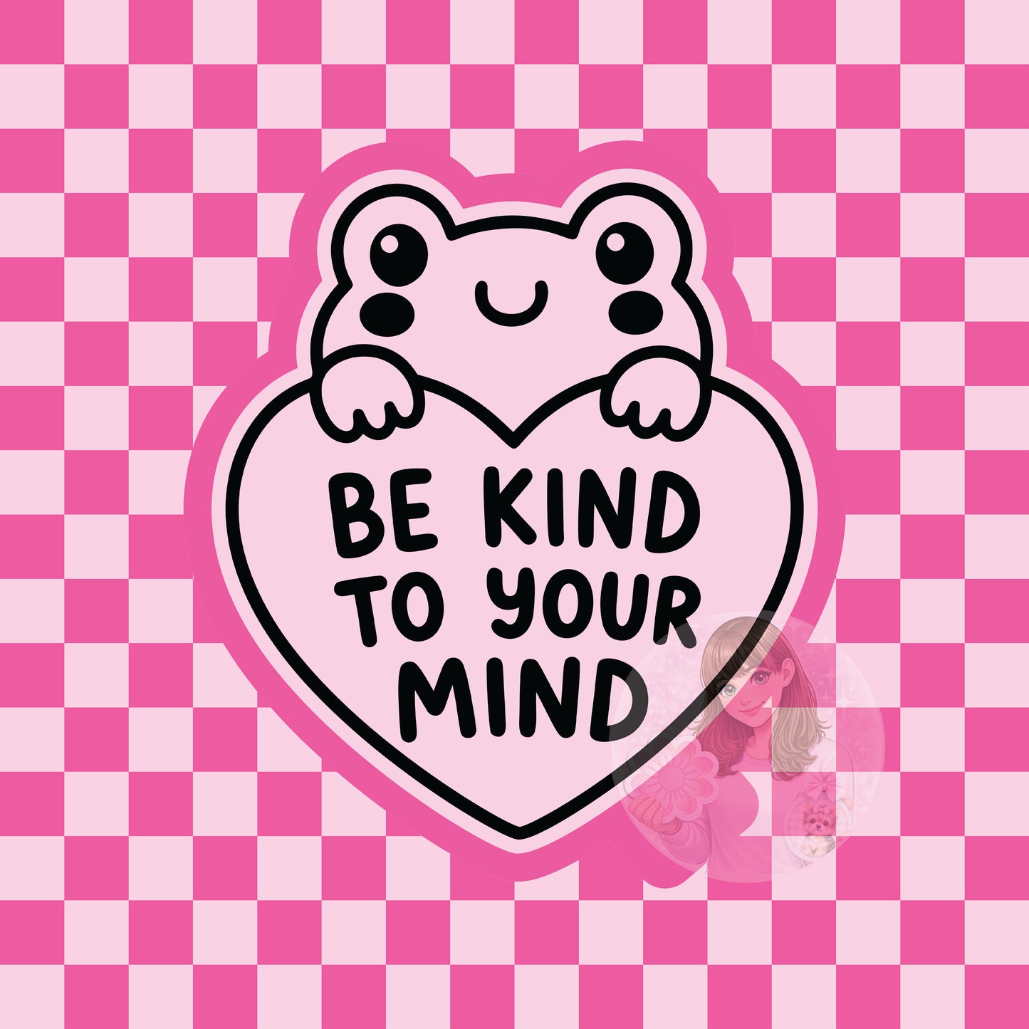 Be kind to your mind frog silicone freshie mold