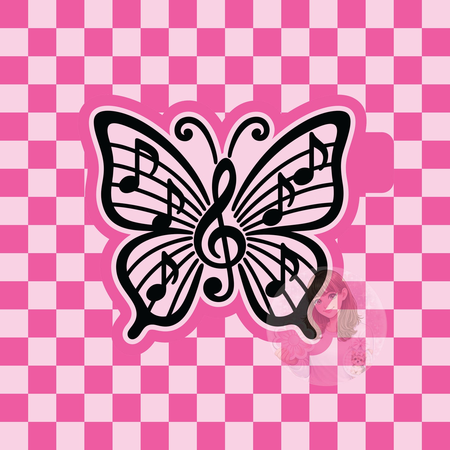 Musical butterfly silicone freshie mold