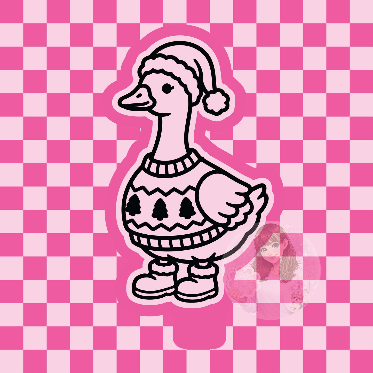 Christmas sweater goose silicone freshie mold