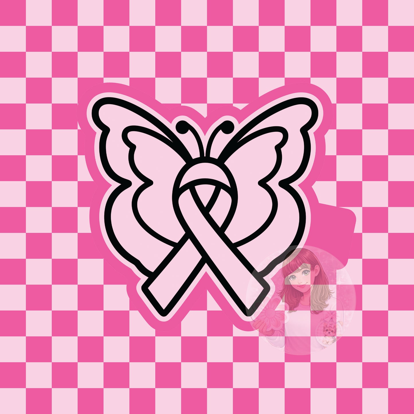 Awareness ribbon butterfly silicone freshie mold