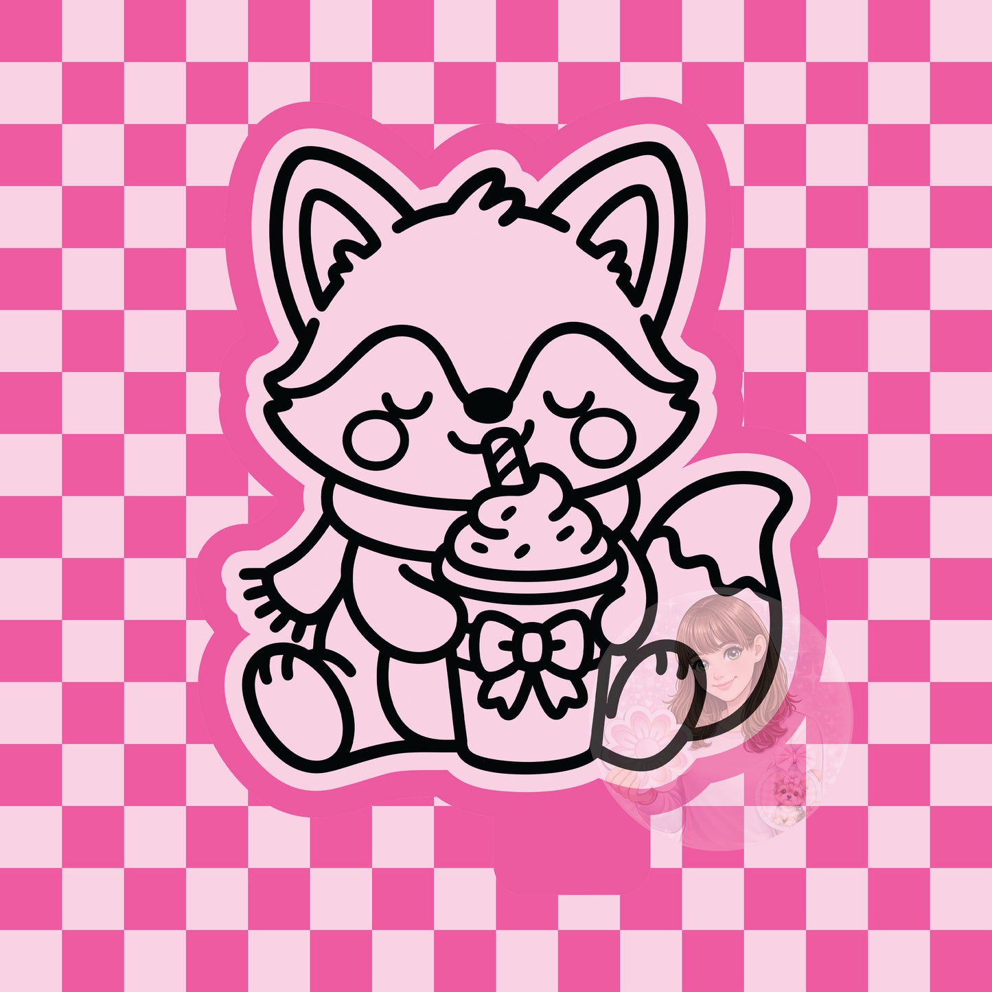 Winter fox silicone freshie mold