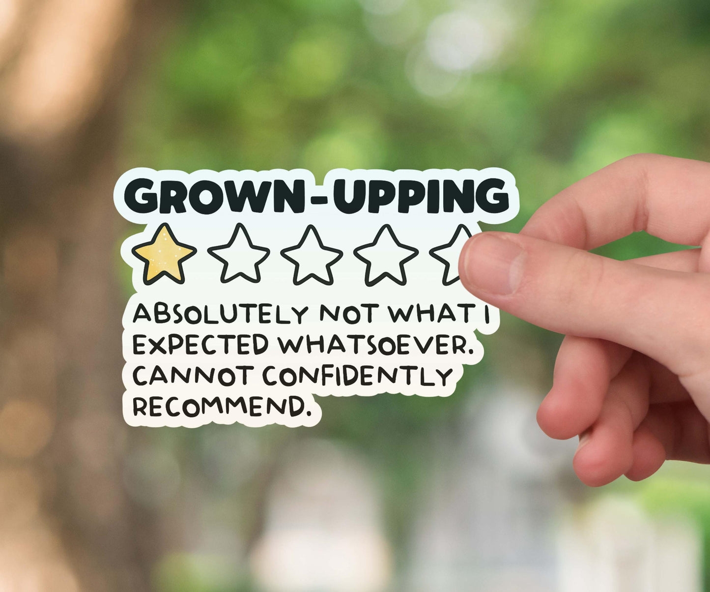 Grown upping rating sticker