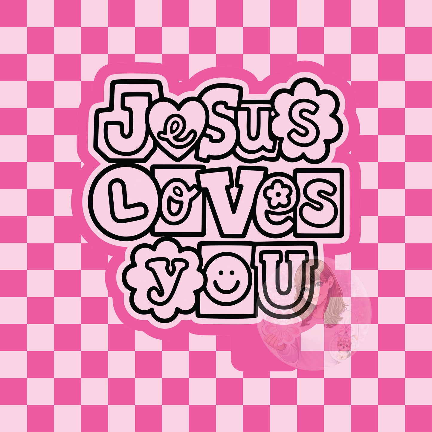 Jesus loves you silicone freshie mold