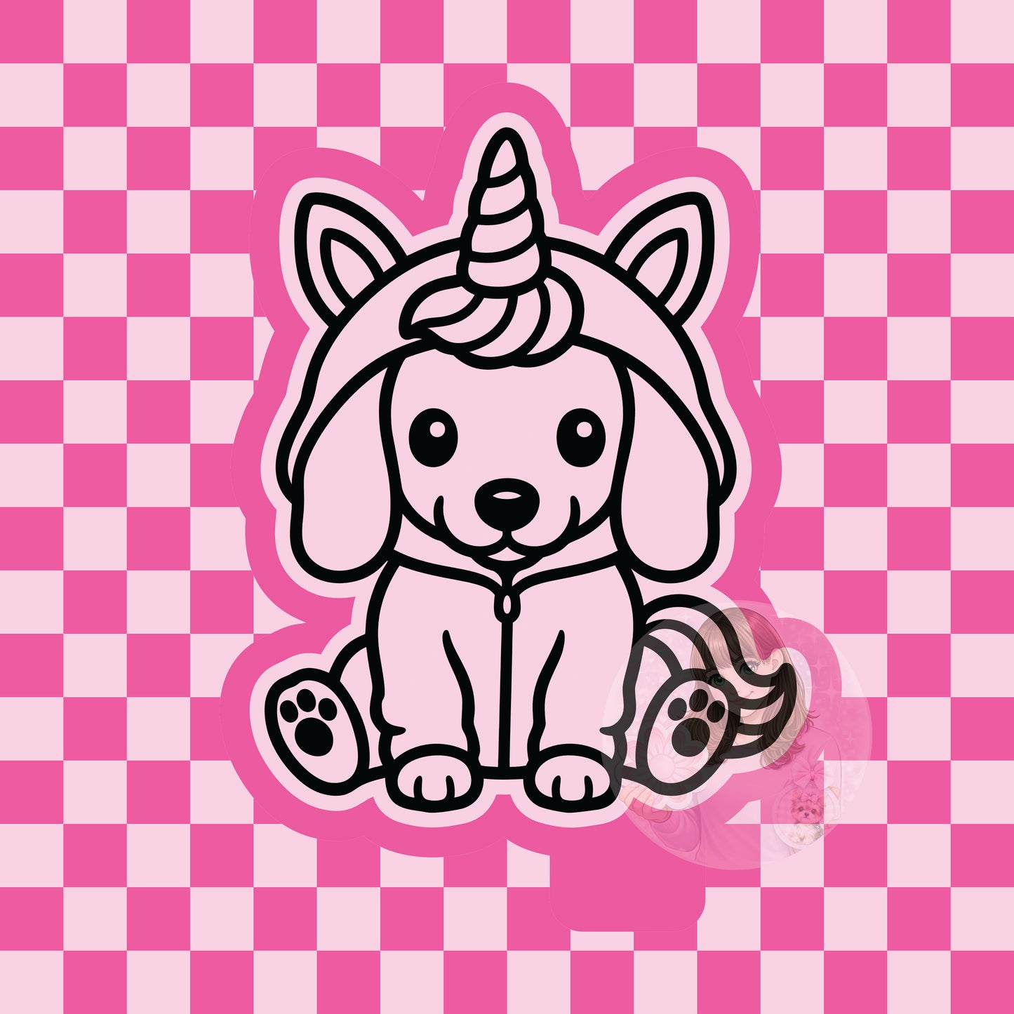 Unicorn Dachshund silicone freshie mold