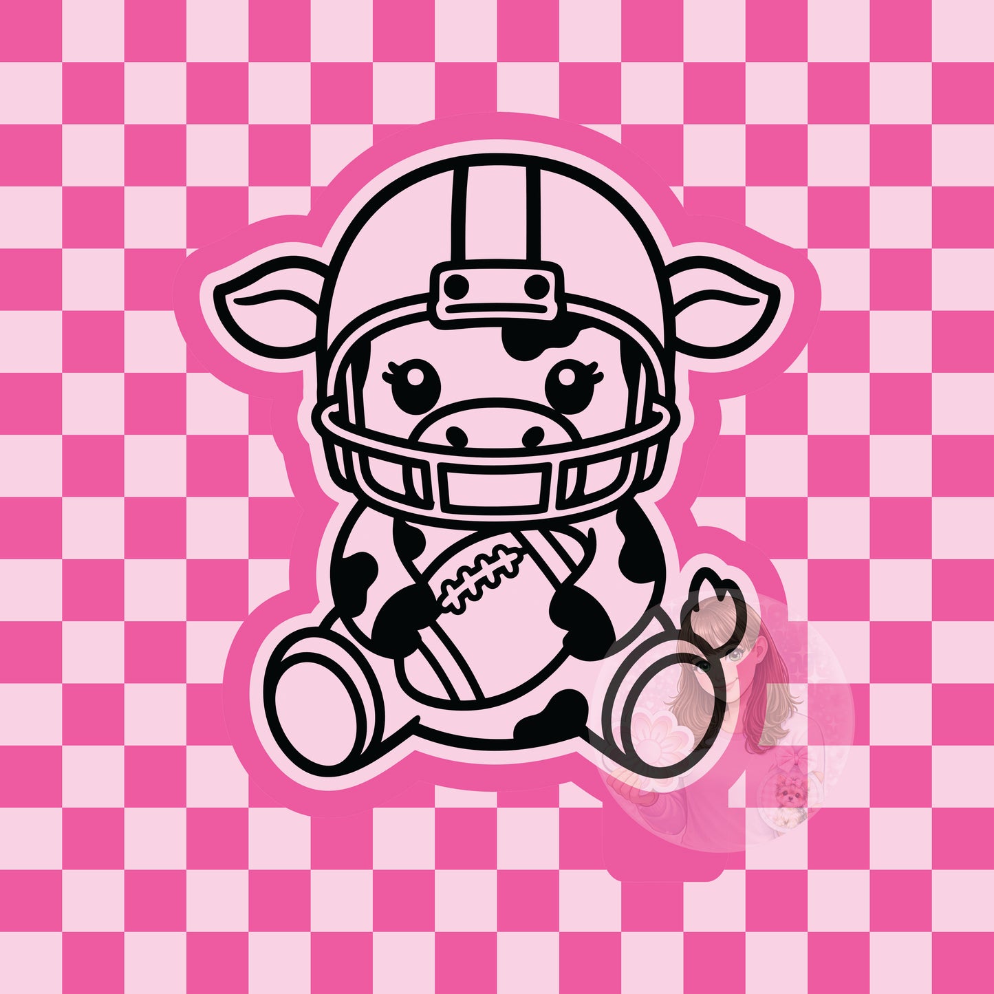 Football cow silicone freshie mold