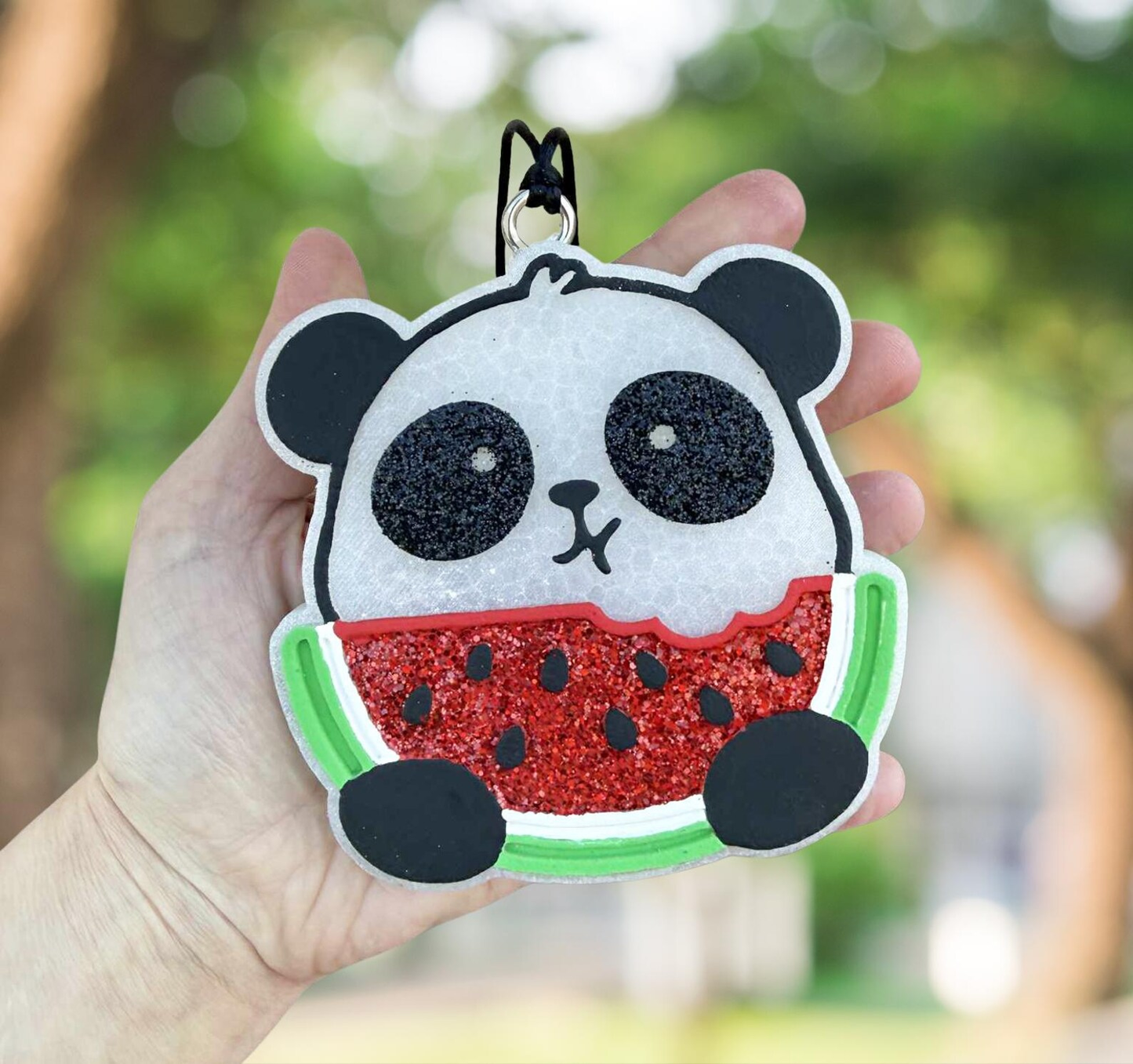 Panda eating watermelon freshie