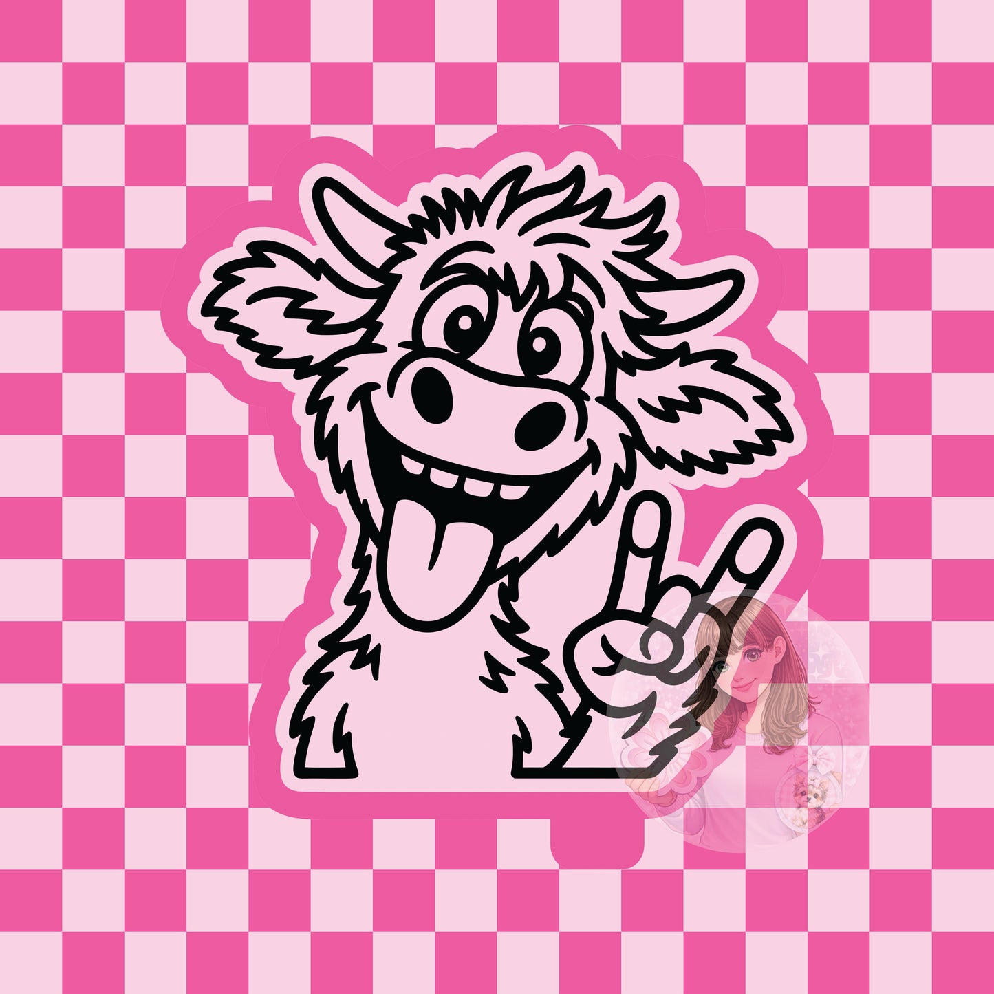 Rock on highland cow silicone freshie mold