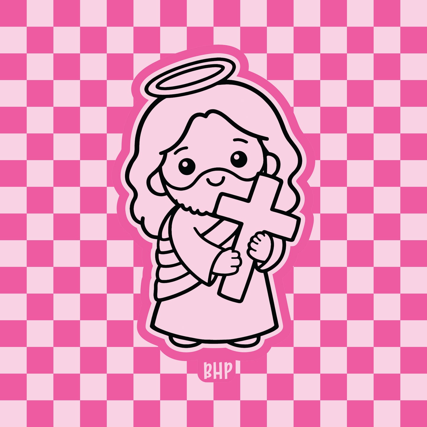 Jesus holding cross silicone freshie mold