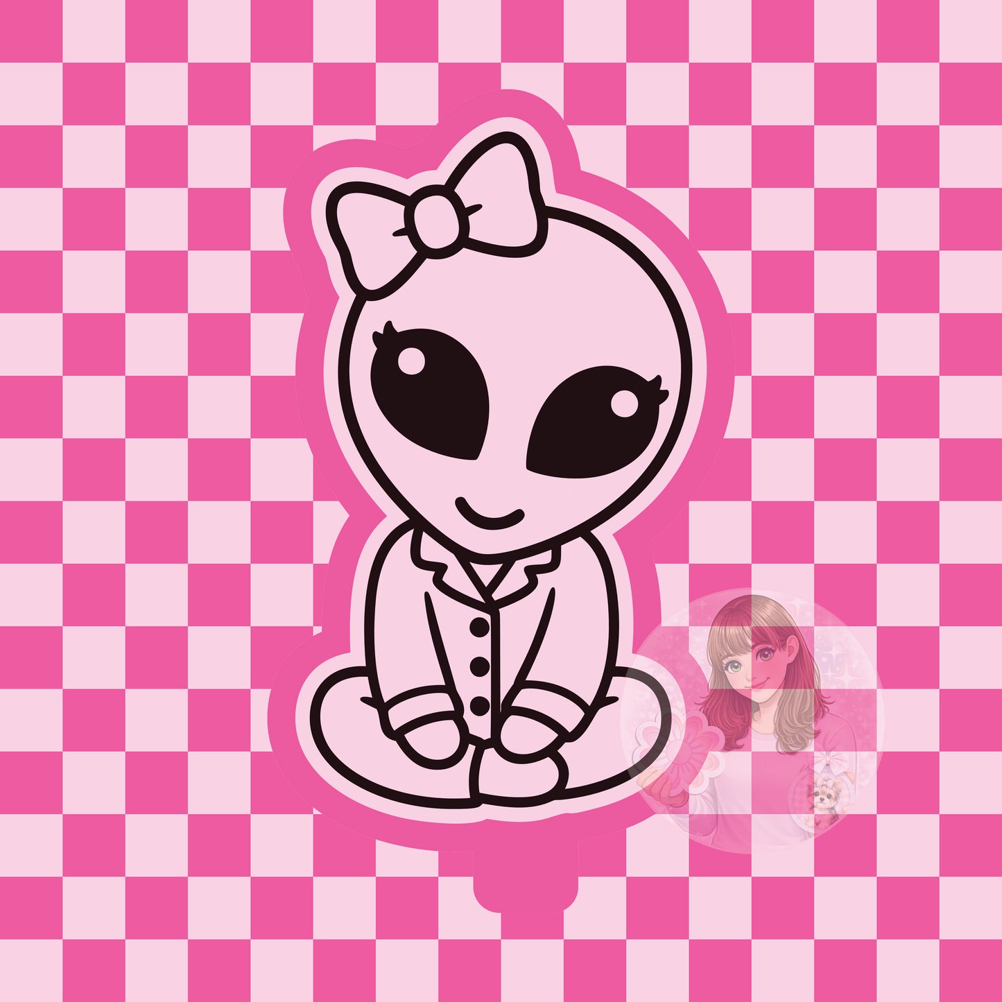 Alien in pajamas silicone freshie mold
