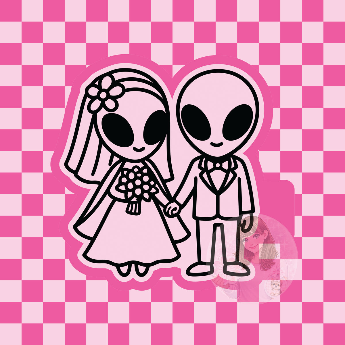 Just married aliens silicone freshie mold