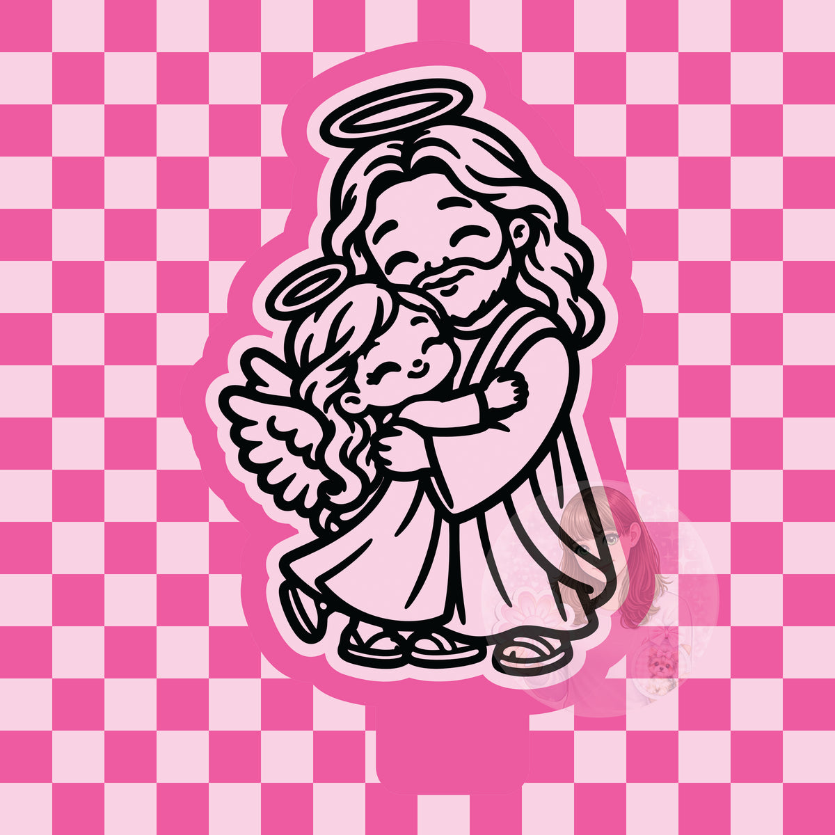 Jesus hugging angel silicone mold