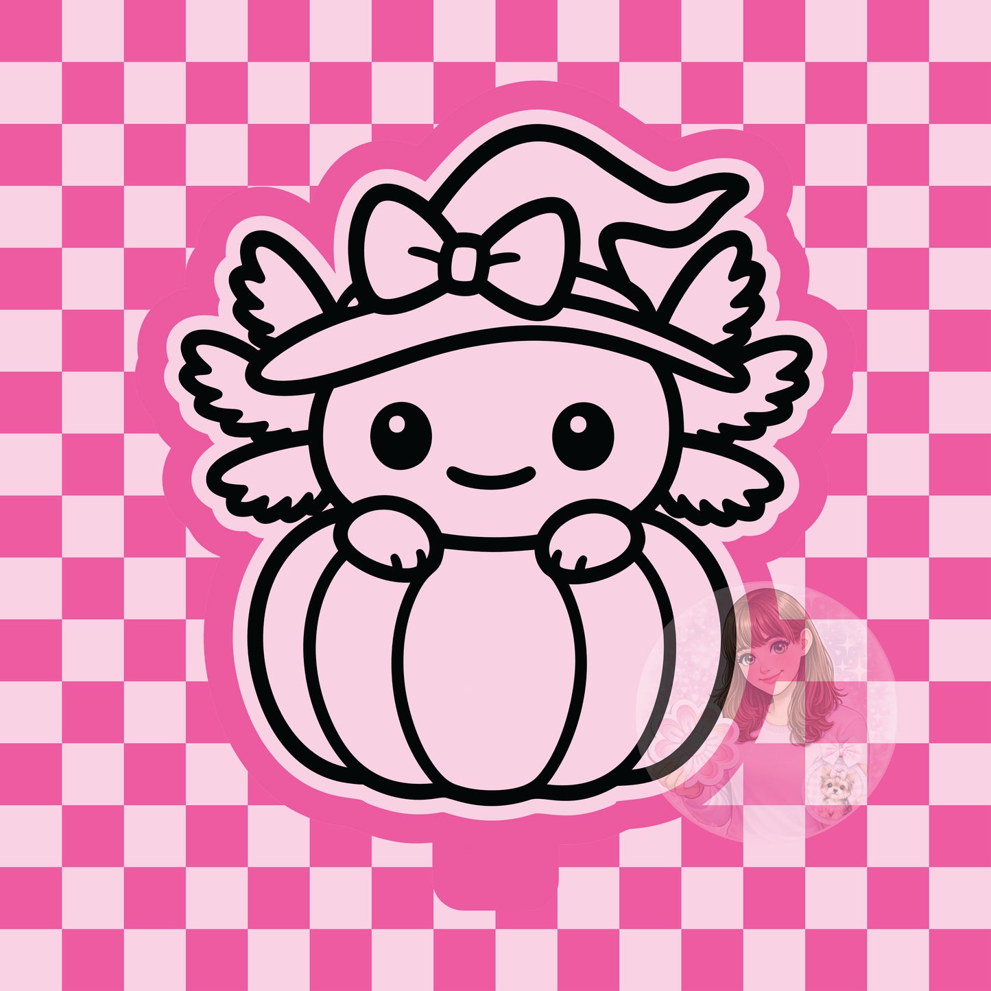 Axolotl pumpkin silicone freshie mold