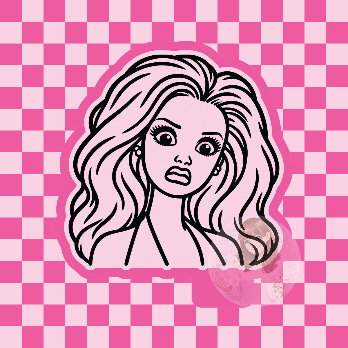 Disgusted face doll silicone freshie mold