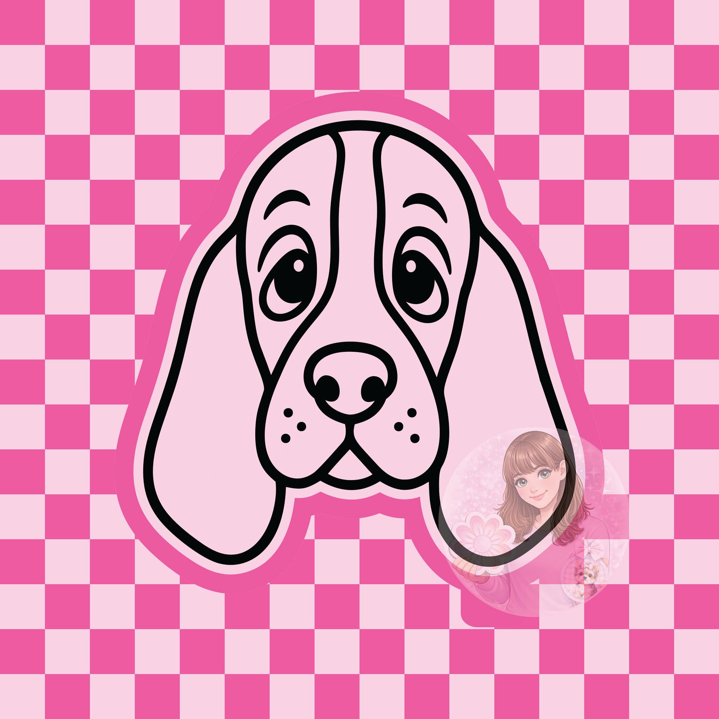 Basset Hound dog head silicone freshie mold