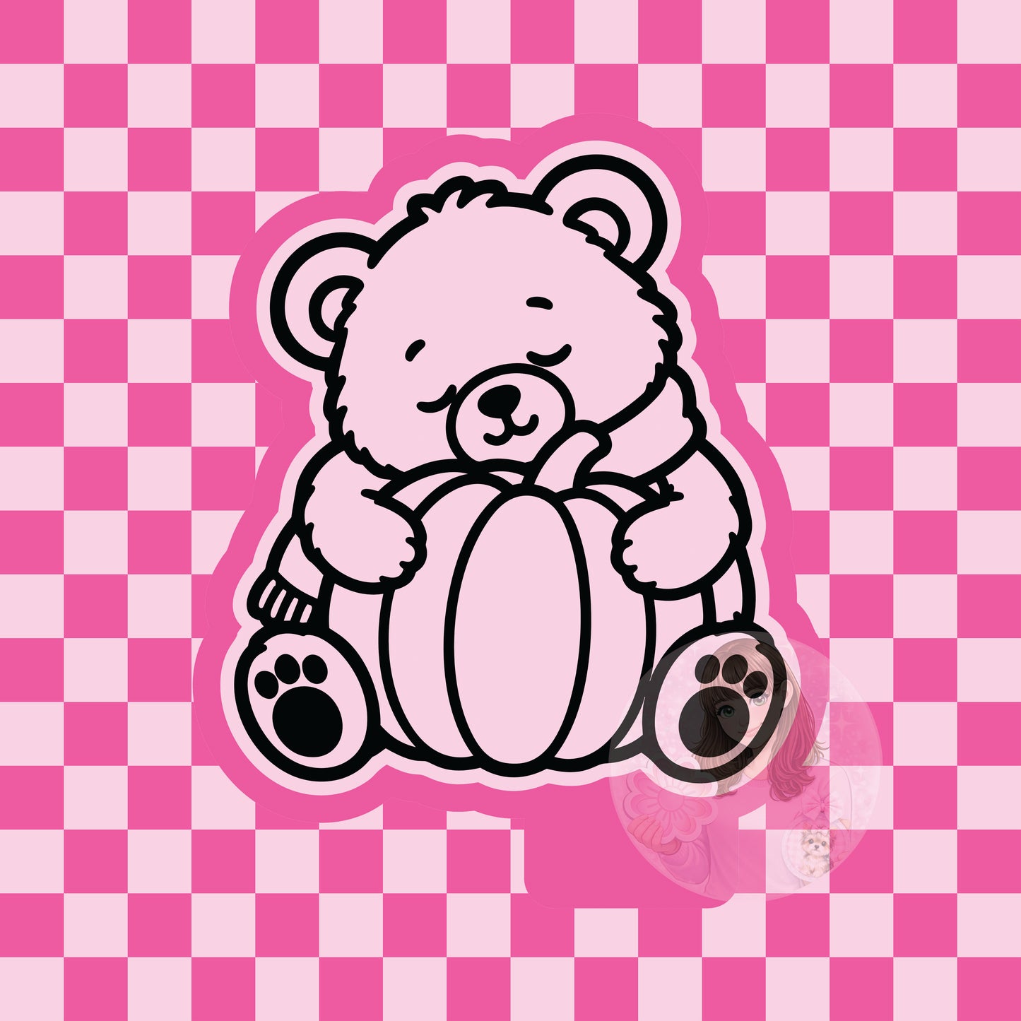 Sleepy pumpkin bear silicone freshie mold