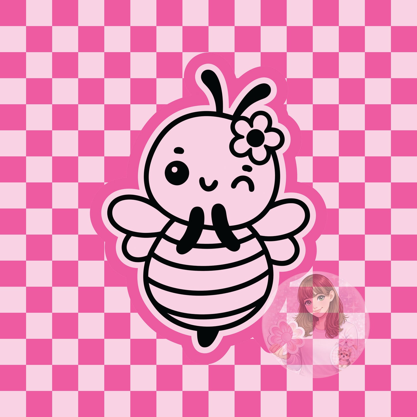 Bee with flower silicone freshie mold