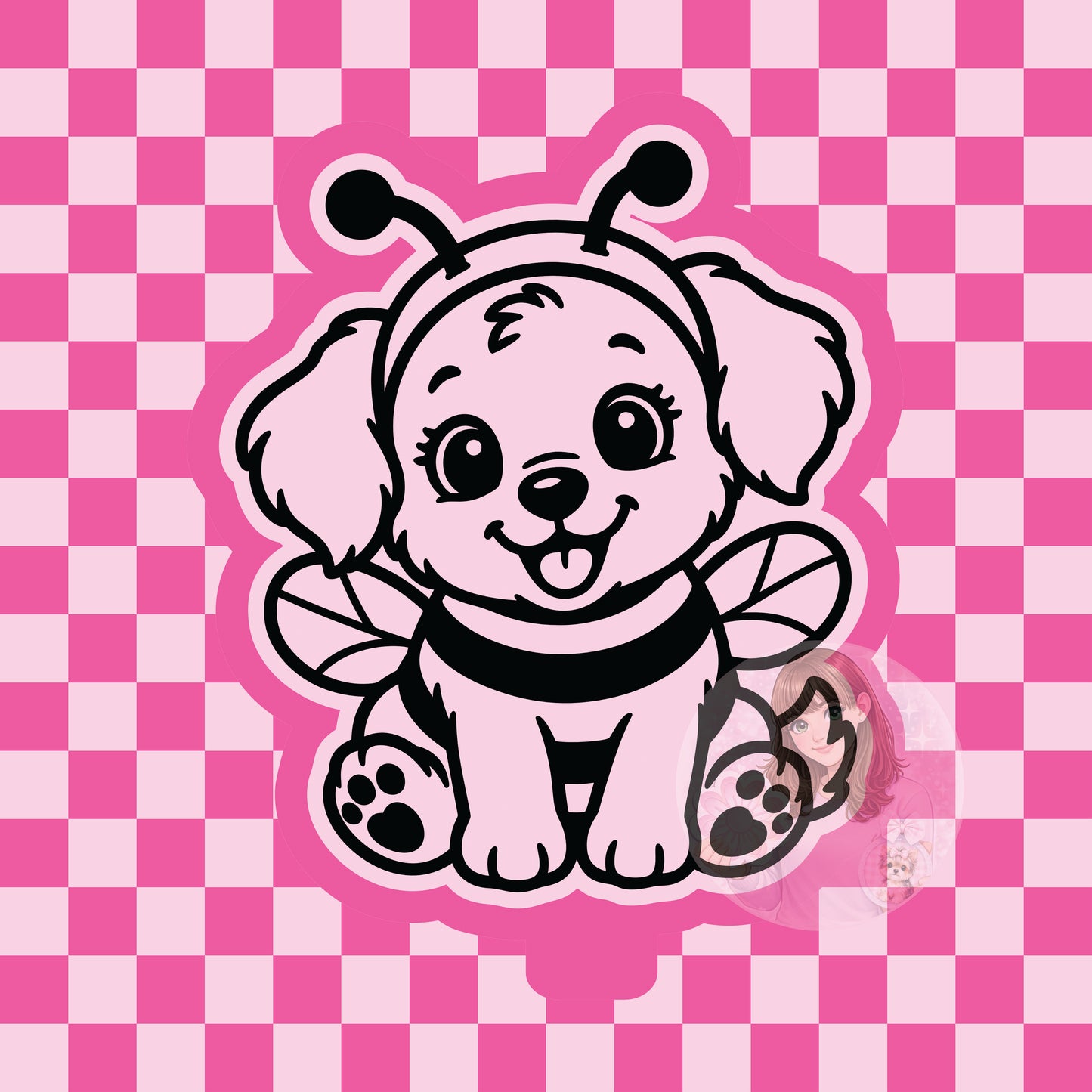 Bee puppy silicone freshie mold