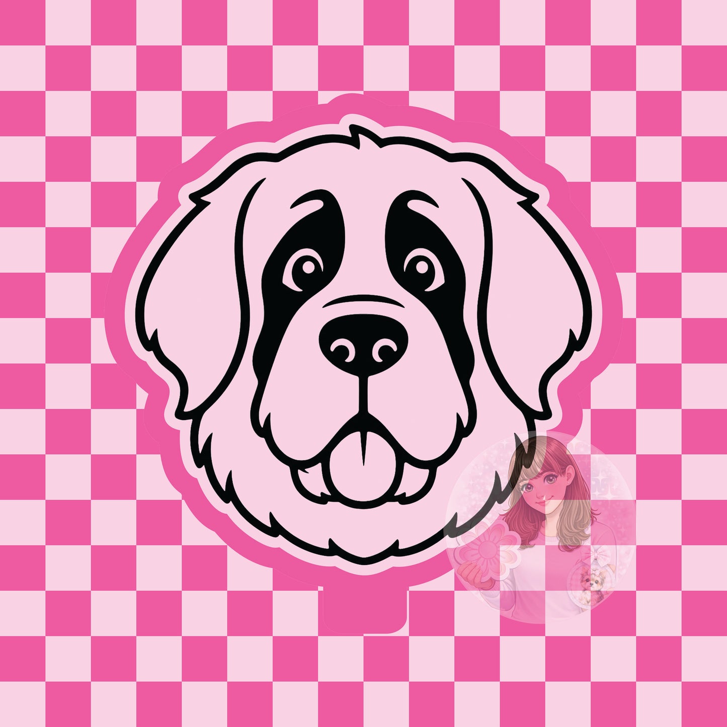 Saint Bernard dog head silicone freshie mold