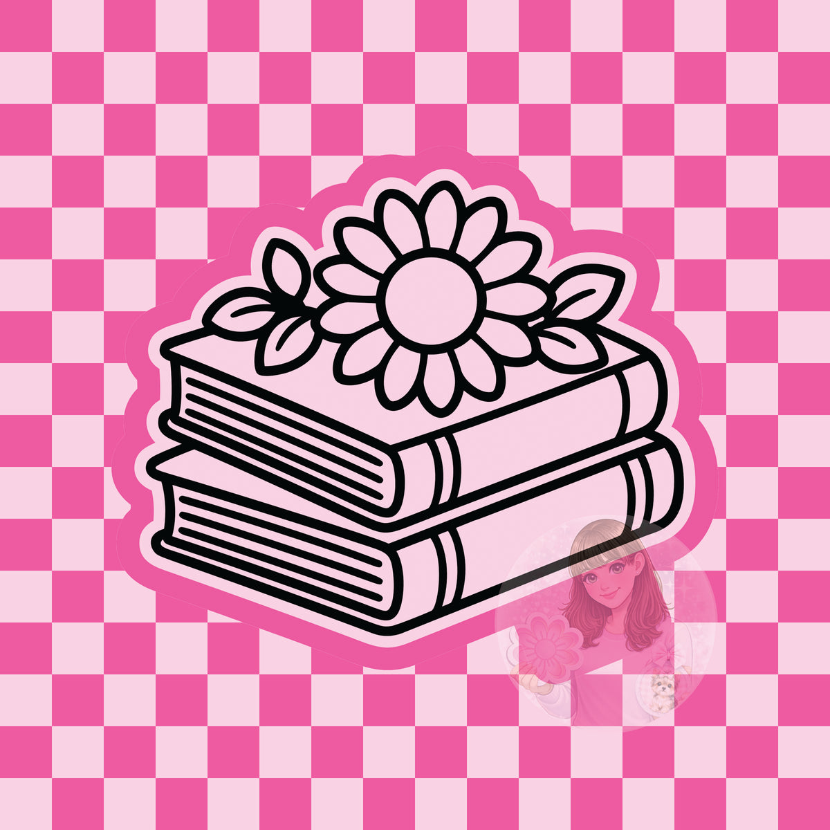 Books with sunflower silicone freshie mold