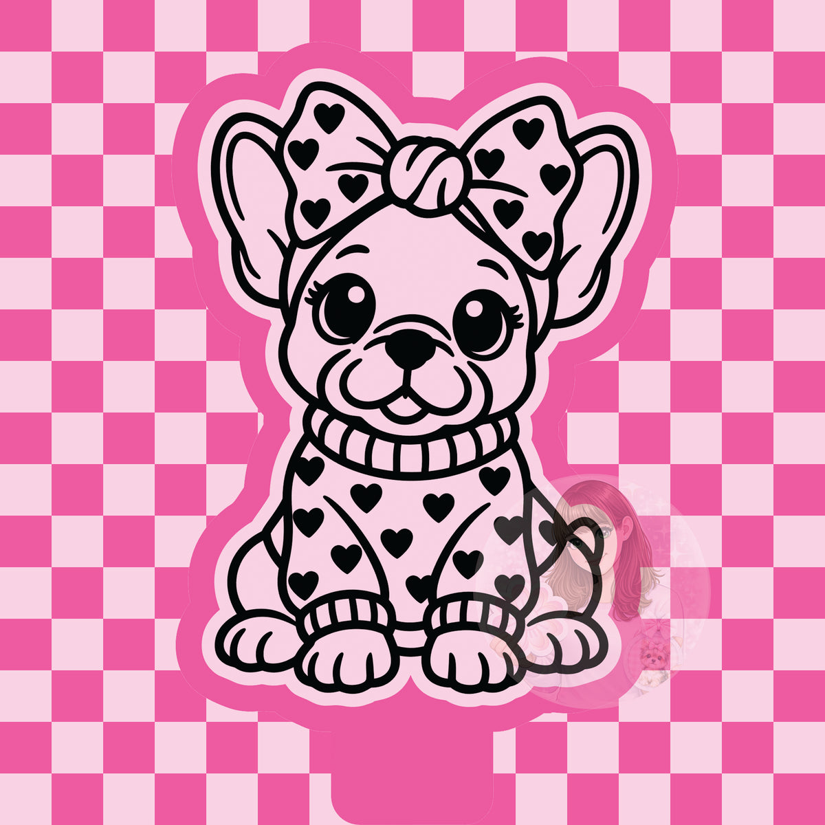 Frenchie heart sweater silicone freshie mold