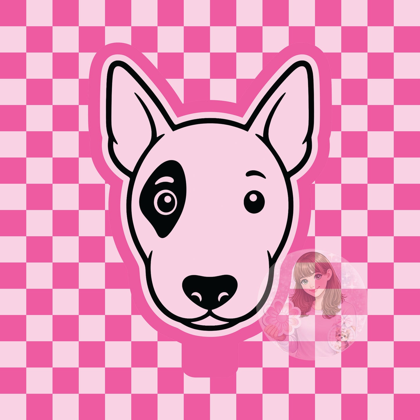 Bull Terrier dog head silicone freshie mold