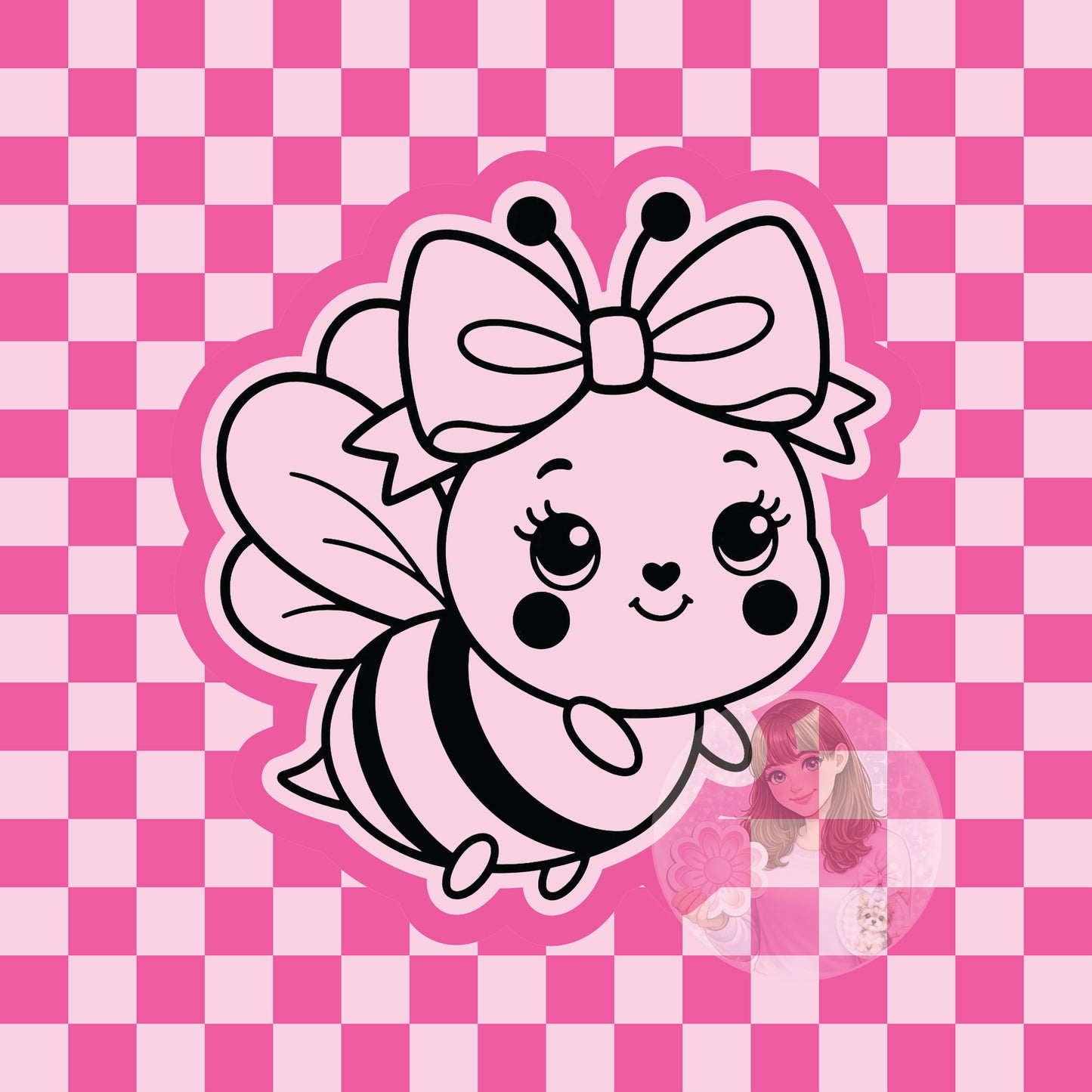 Bee with bow silicone freshie mold