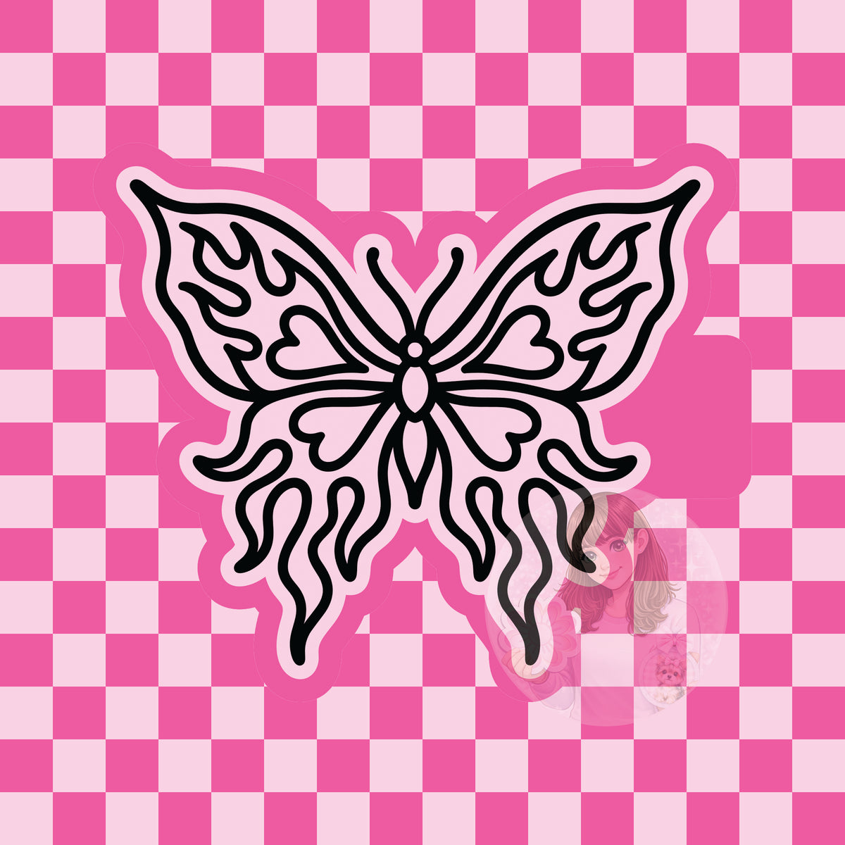 Flame butterfly silicone freshie mold