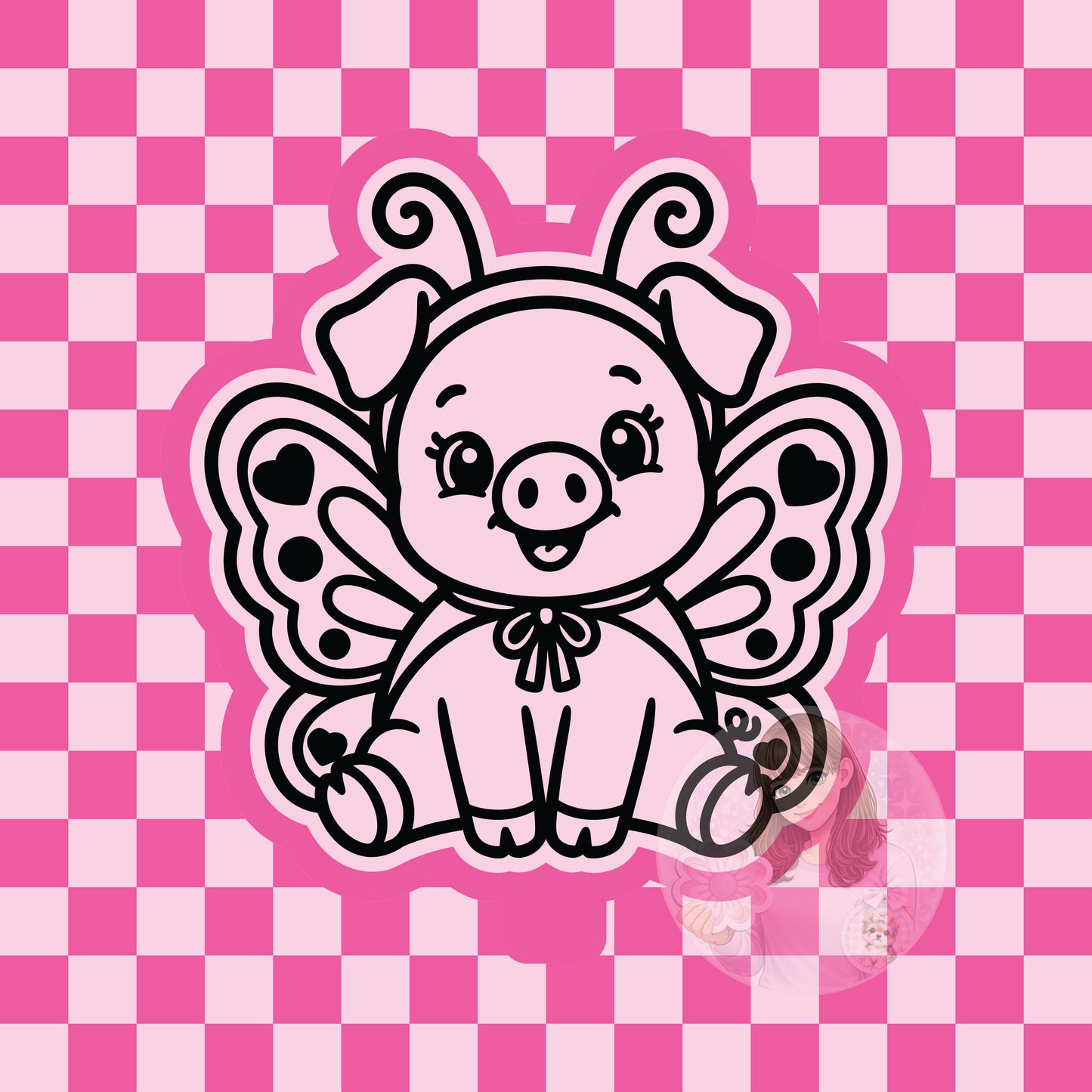 Pig butterfly silicone freshie mold