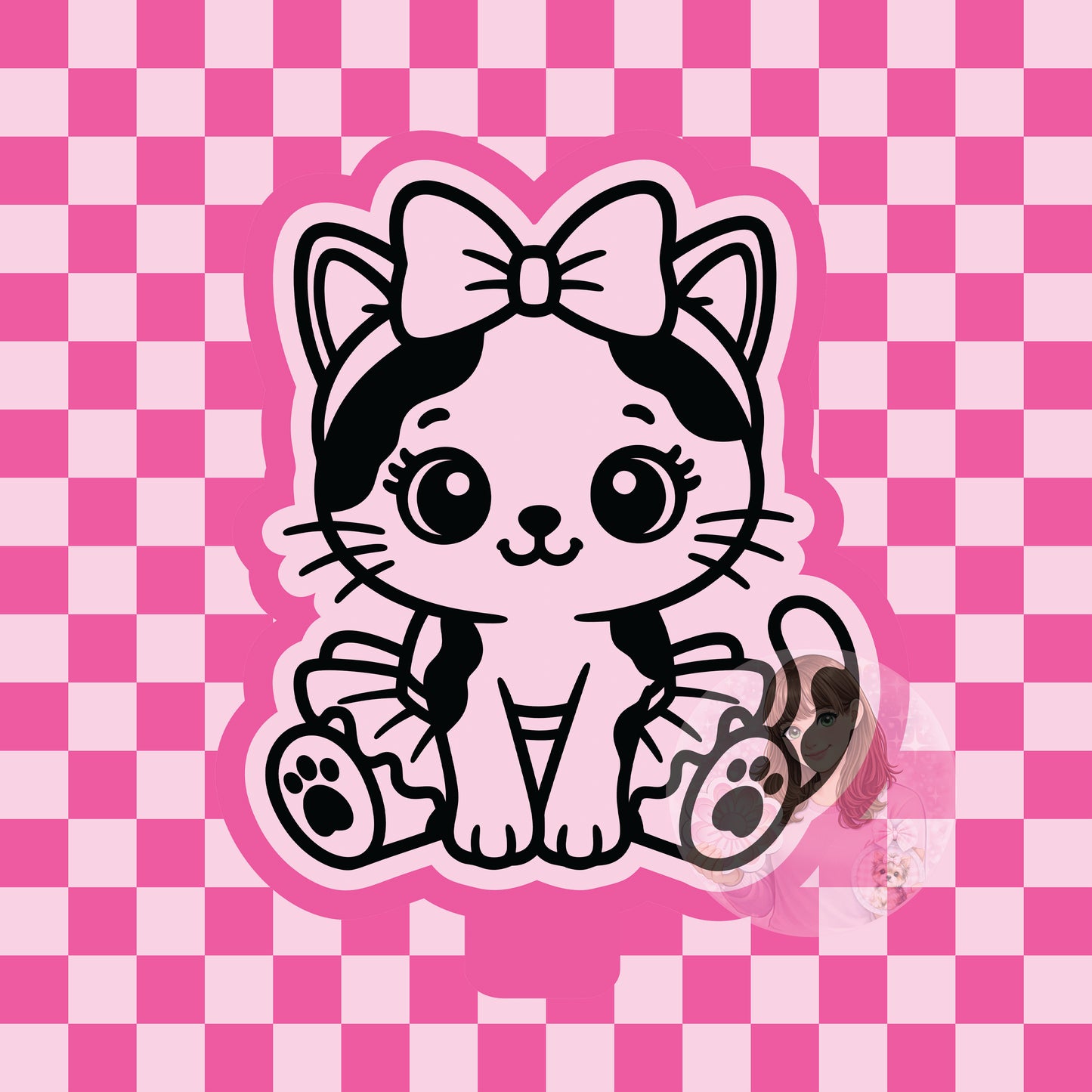 Calico kitten in tutu silicone freshie mold