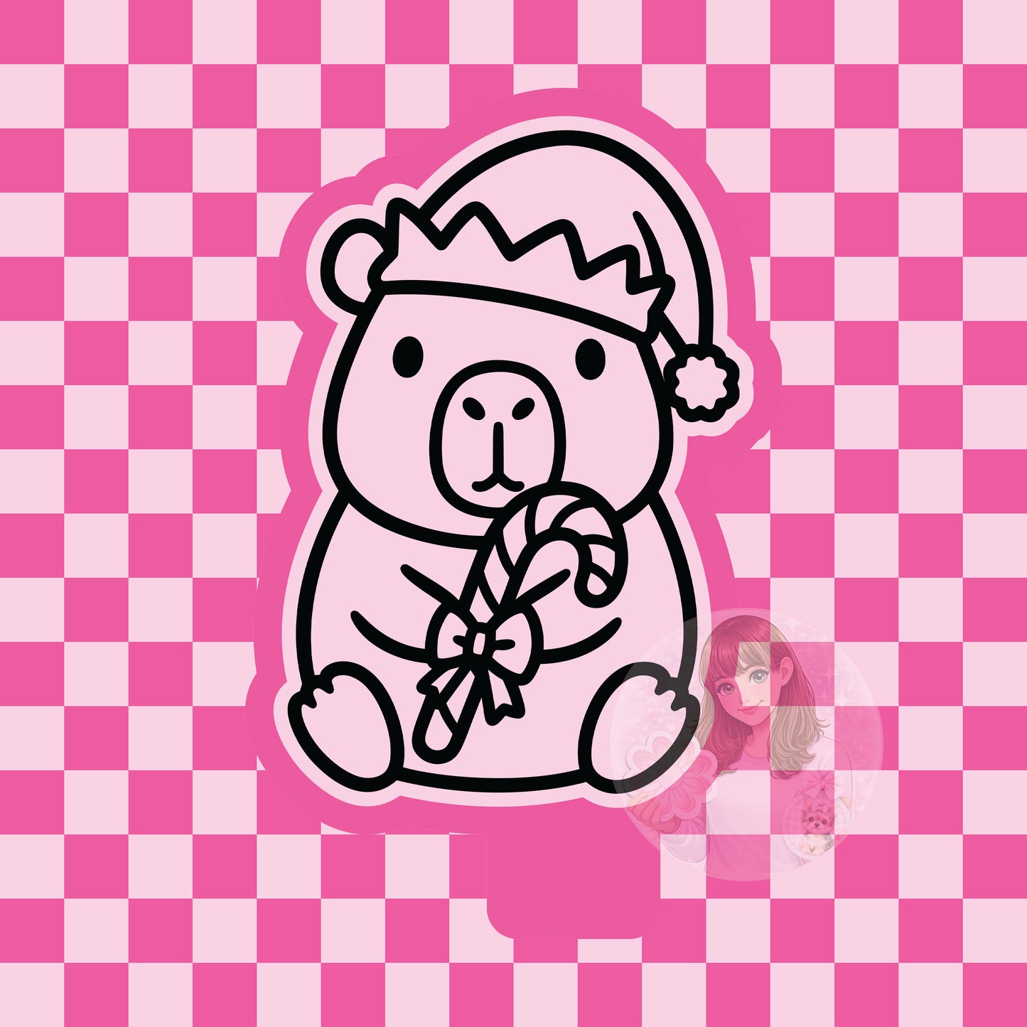 Christmas capybara silicone freshie mold