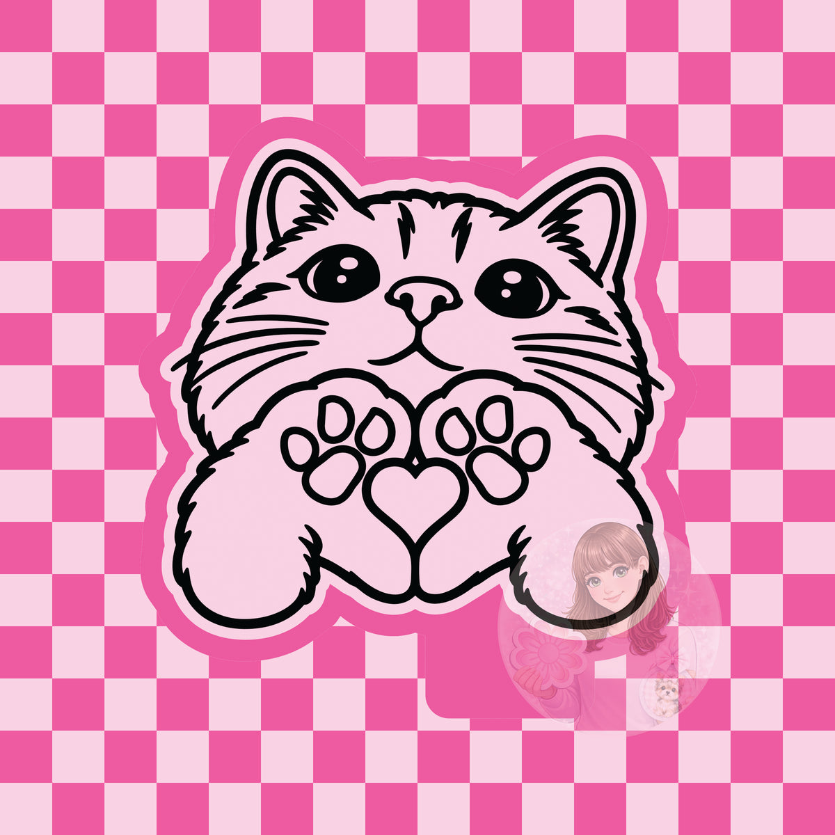 Cat love paws silicone freshie mold