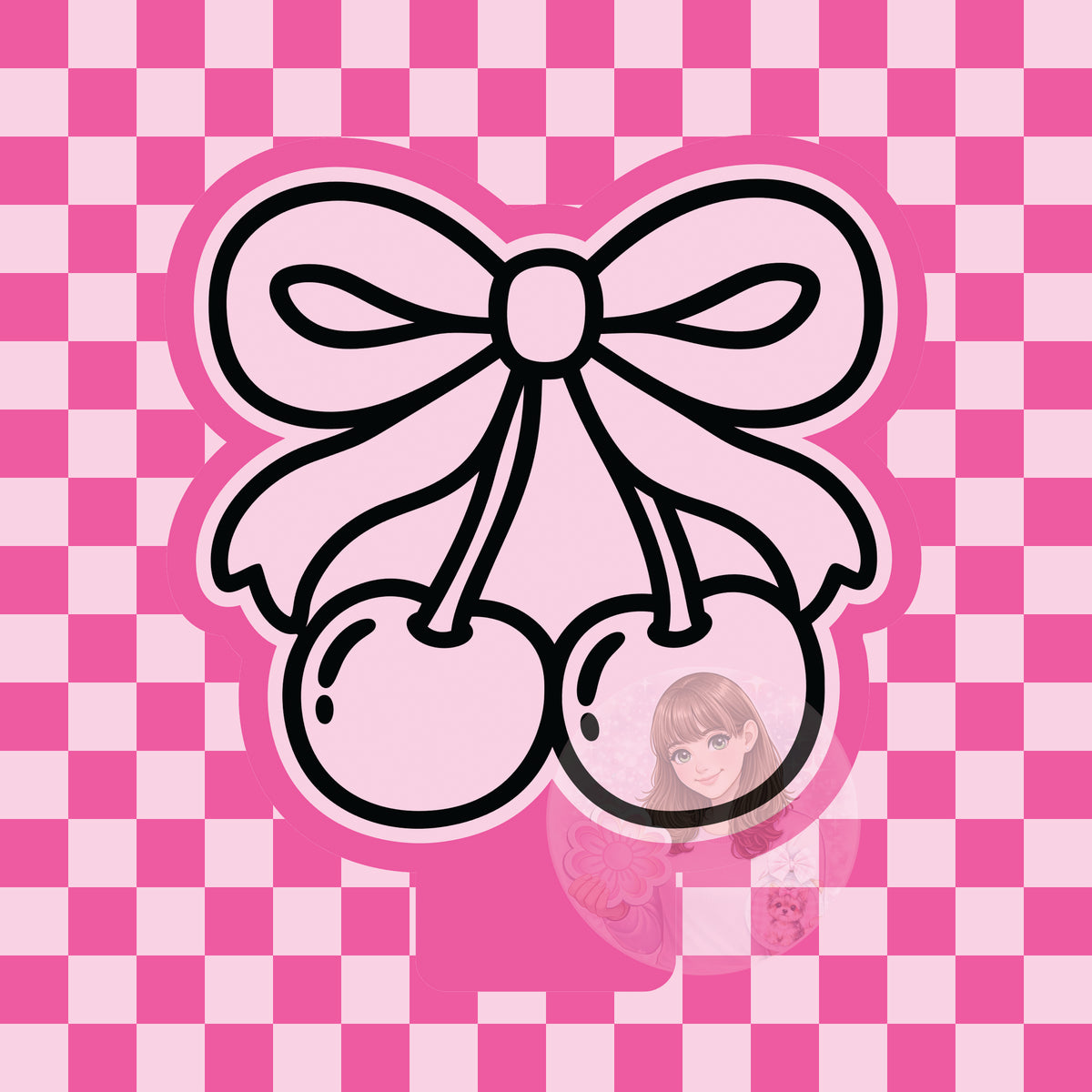 Sweet cherry bow silicone freshie mold