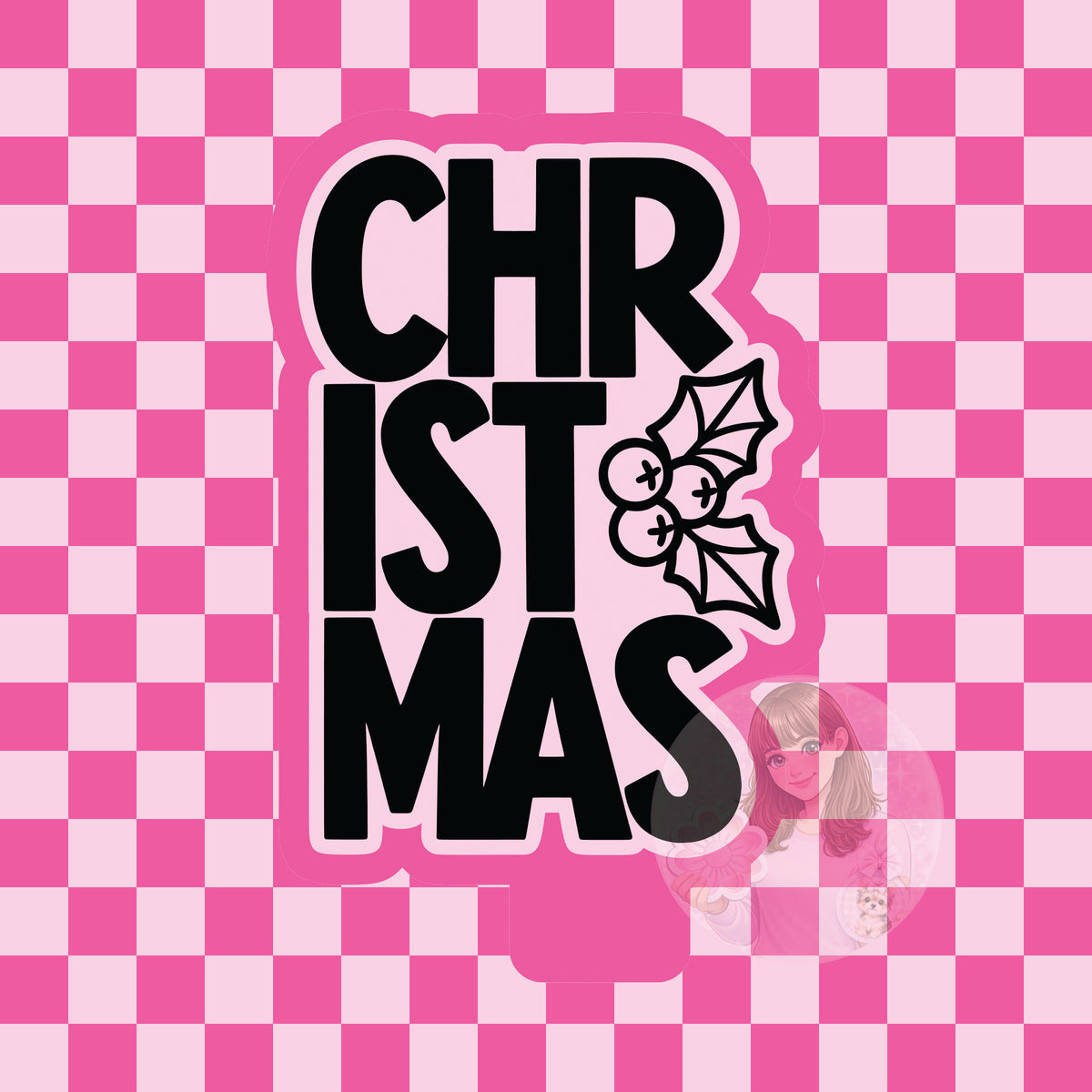 Christmas with holly silicone freshie mold